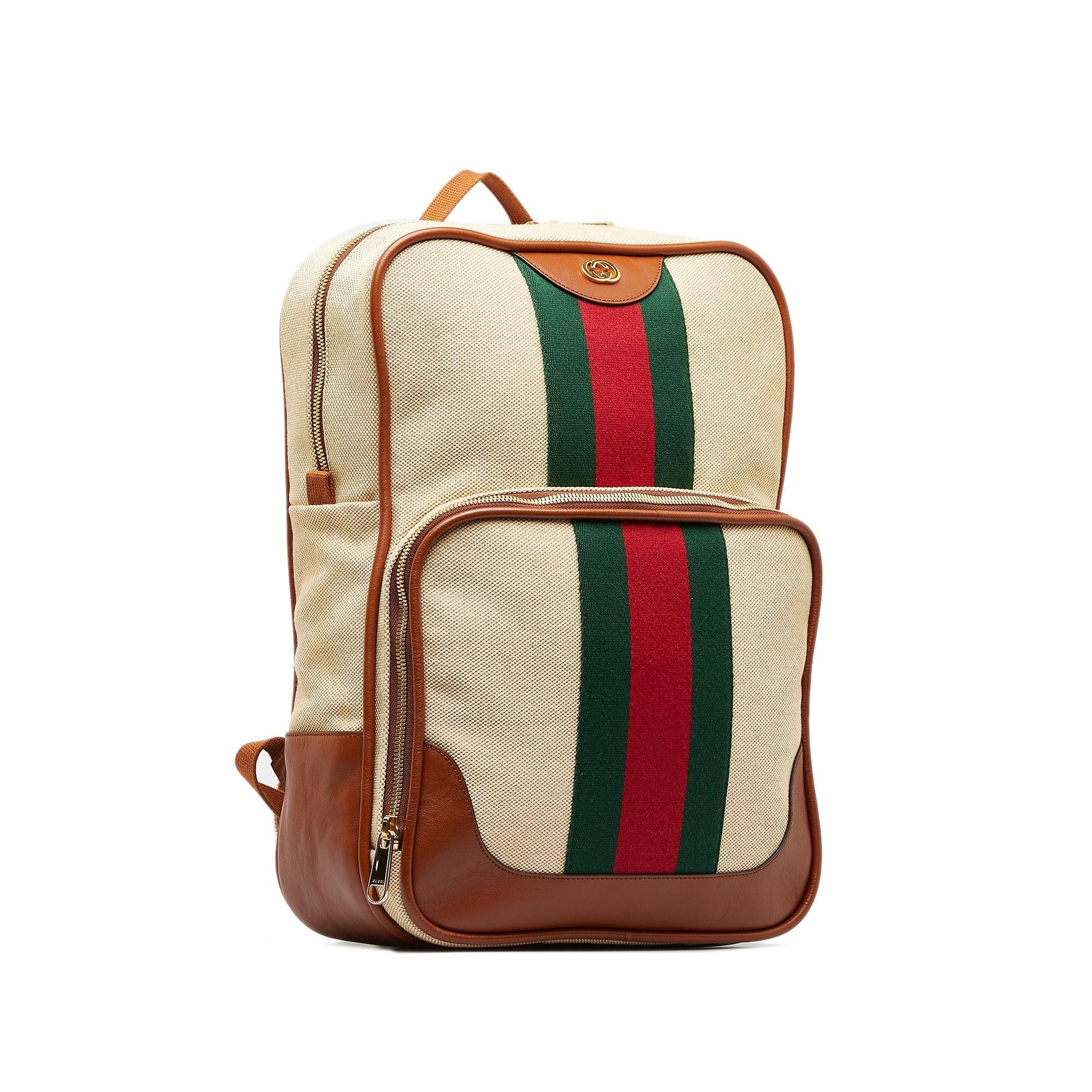 Gucci Web Backpack SHG-shIR2a Canvas Brown
