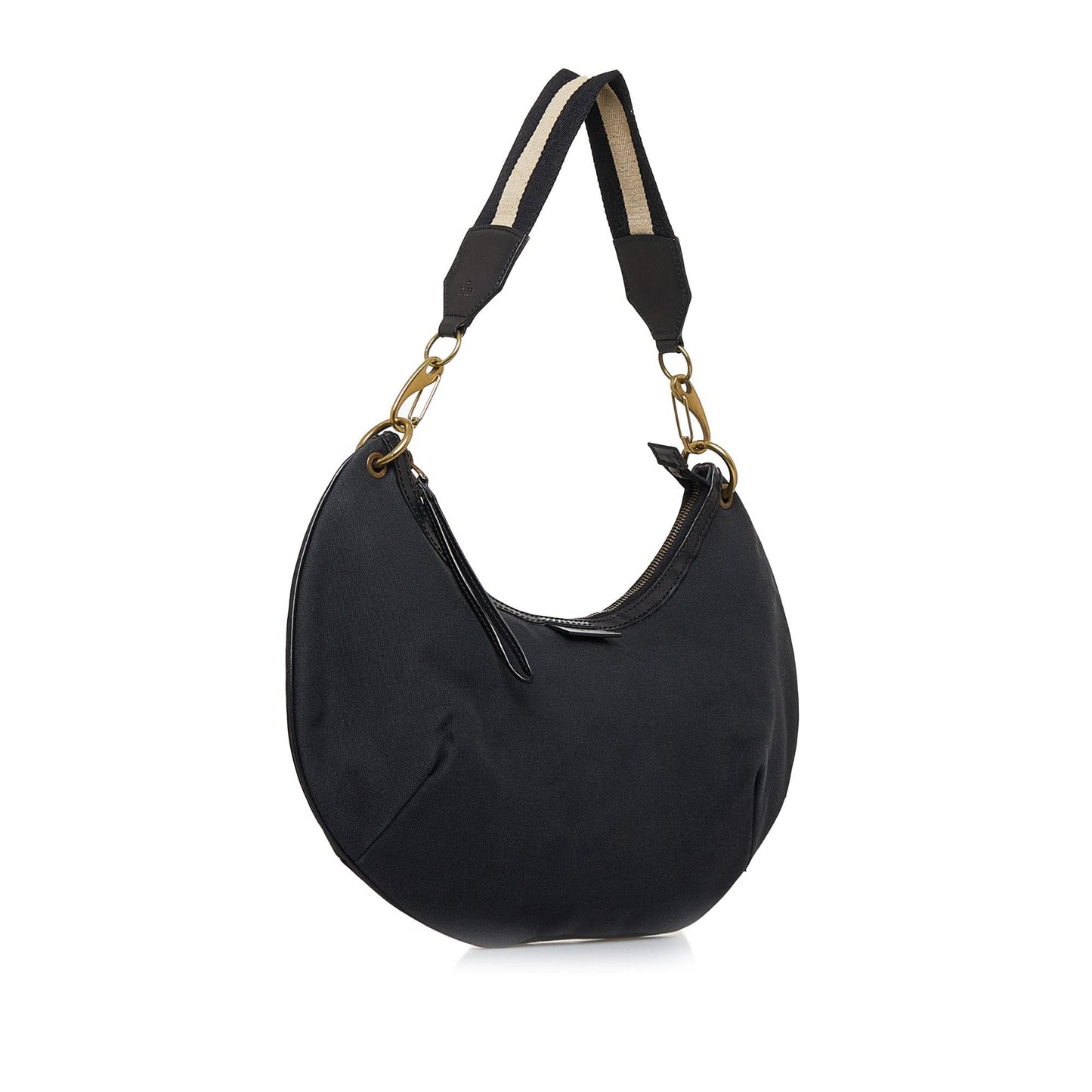 Gucci Web SHG-1apzWo Canvas Black Shoulder Bag