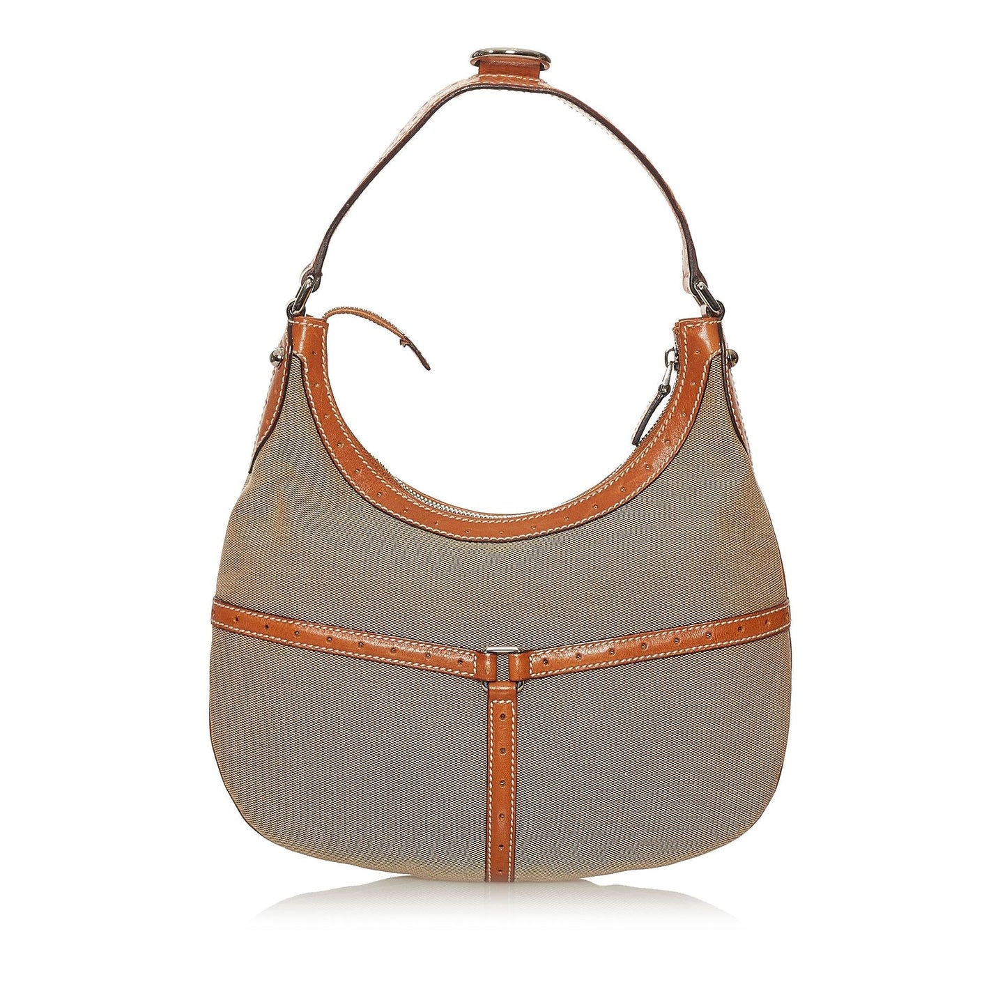 Gucci Web Reins SHG Canvas Brown Shoulder Bag