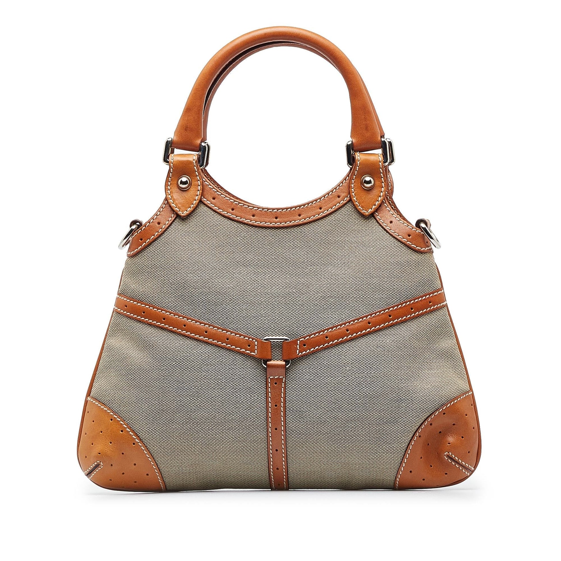 Gucci Web Reins SHG-wUoDp0 Canvas Brown Satchel Bag