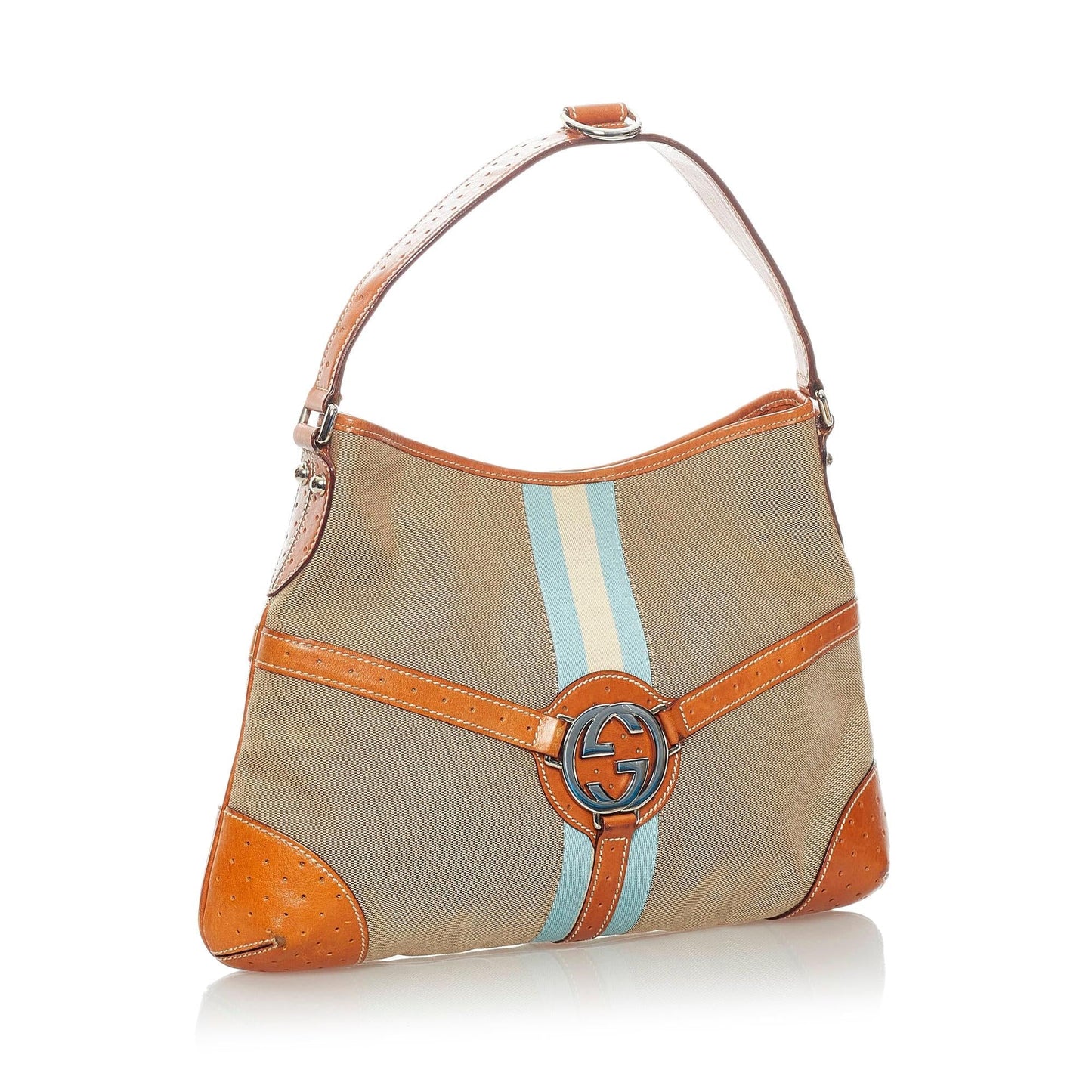 Gucci Web Reins SHG Canvas Brown Shoulder Bag 3