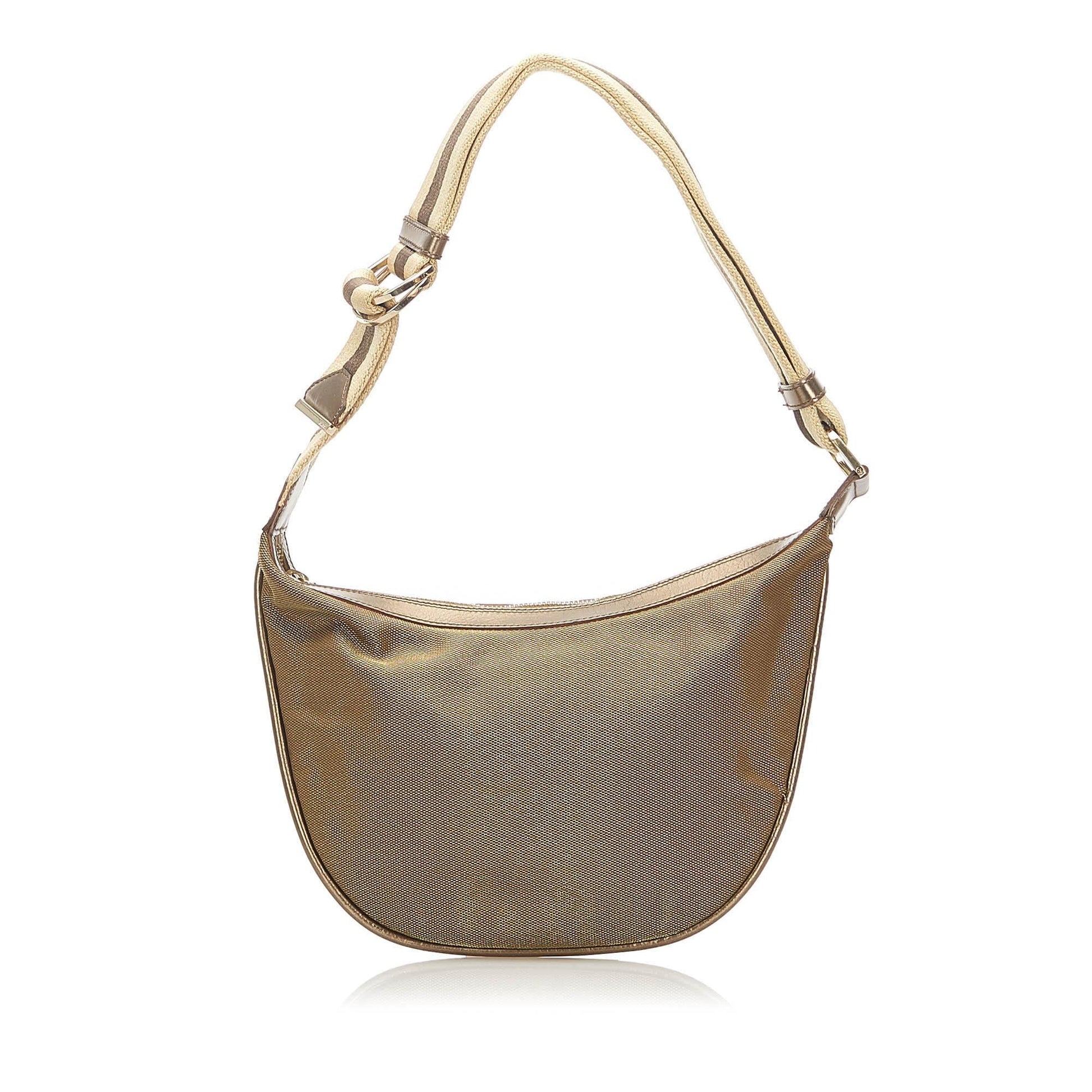 Gucci Web SHG Canvas Calf Brown Shoulder Bag 3