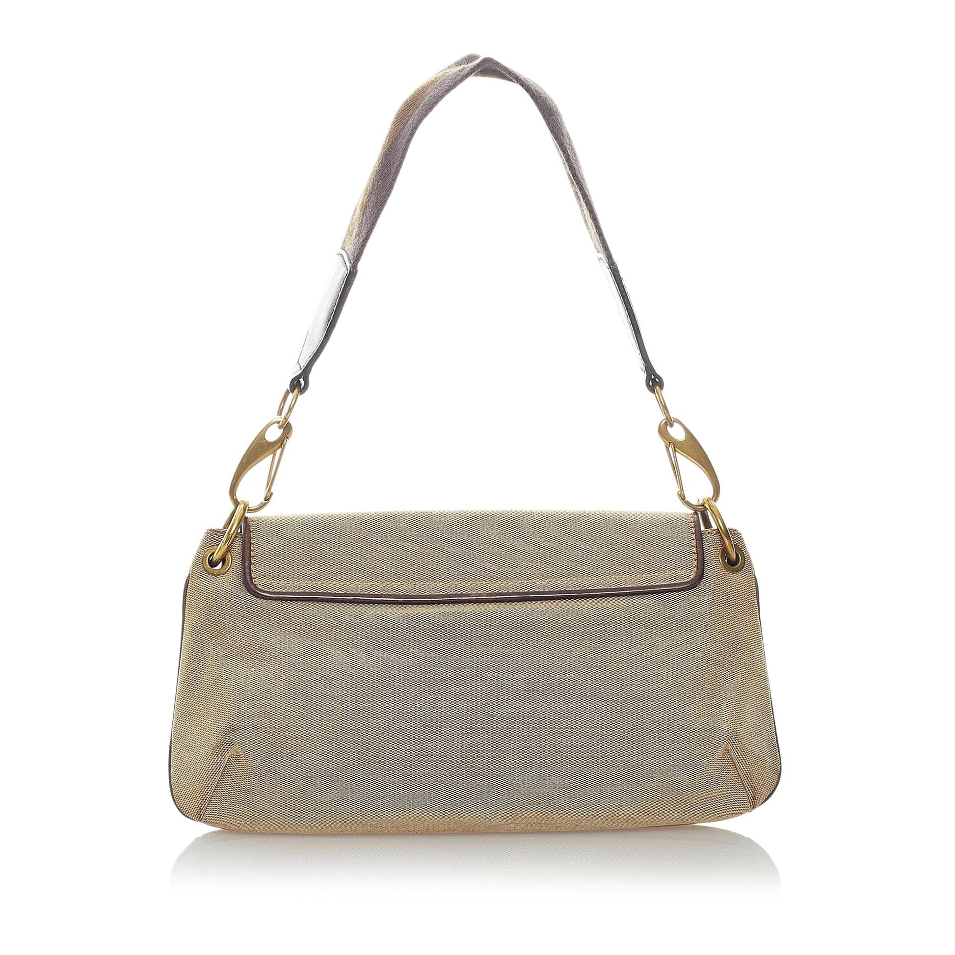 Gucci Web SHG Canvas Brown Shoulder Bag