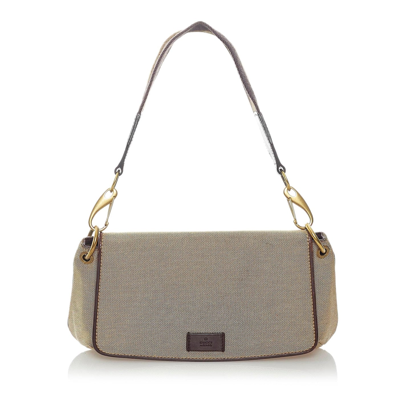 Gucci Web SHG Canvas Brown Shoulder Bag