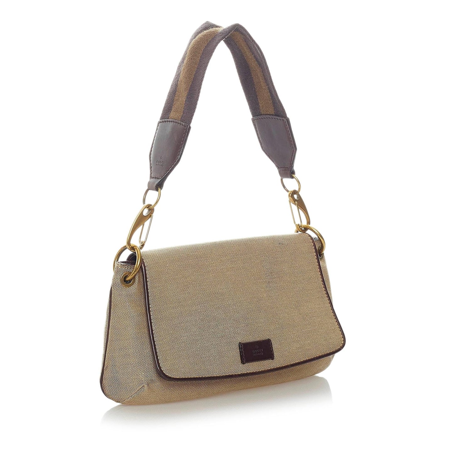 Gucci Web SHG Canvas Brown Shoulder Bag