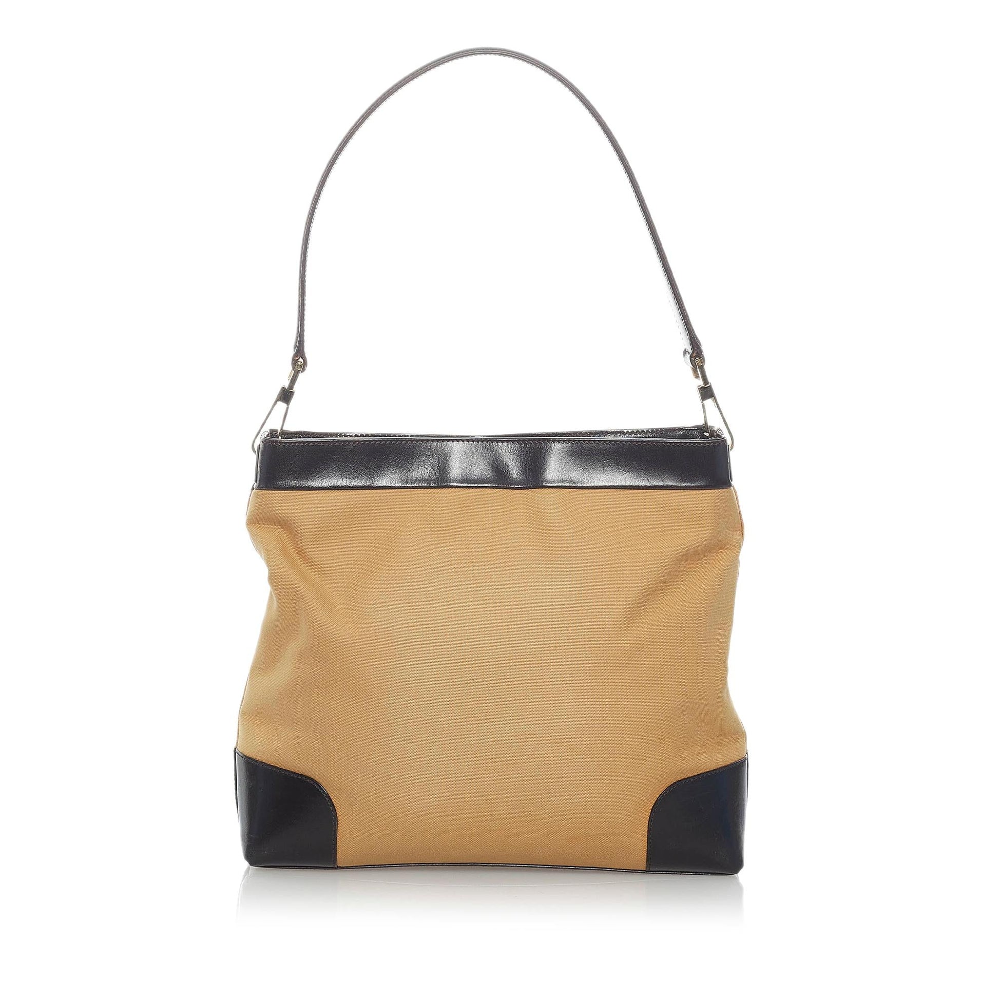 Gucci Web SHG Canvas Calf Brown Shoulder Bag