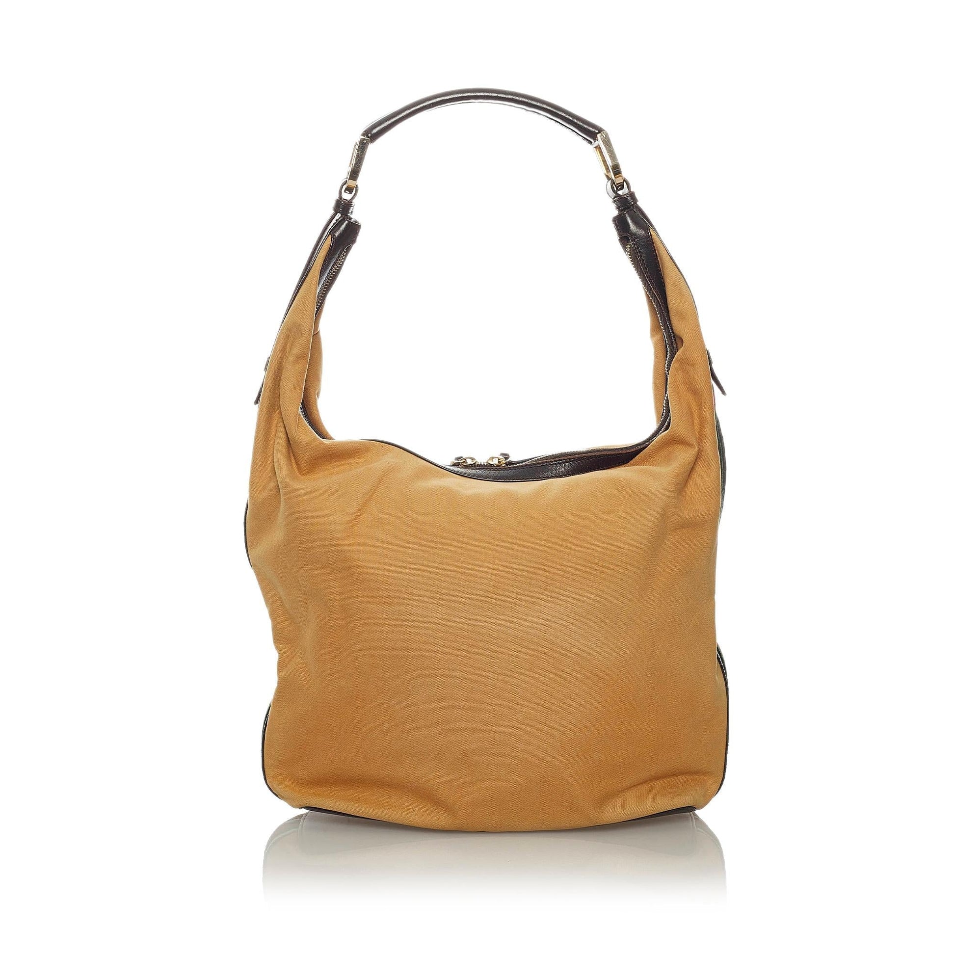 Gucci Web SHG Canvas Calf Brown Shoulder Bag Bag Shg