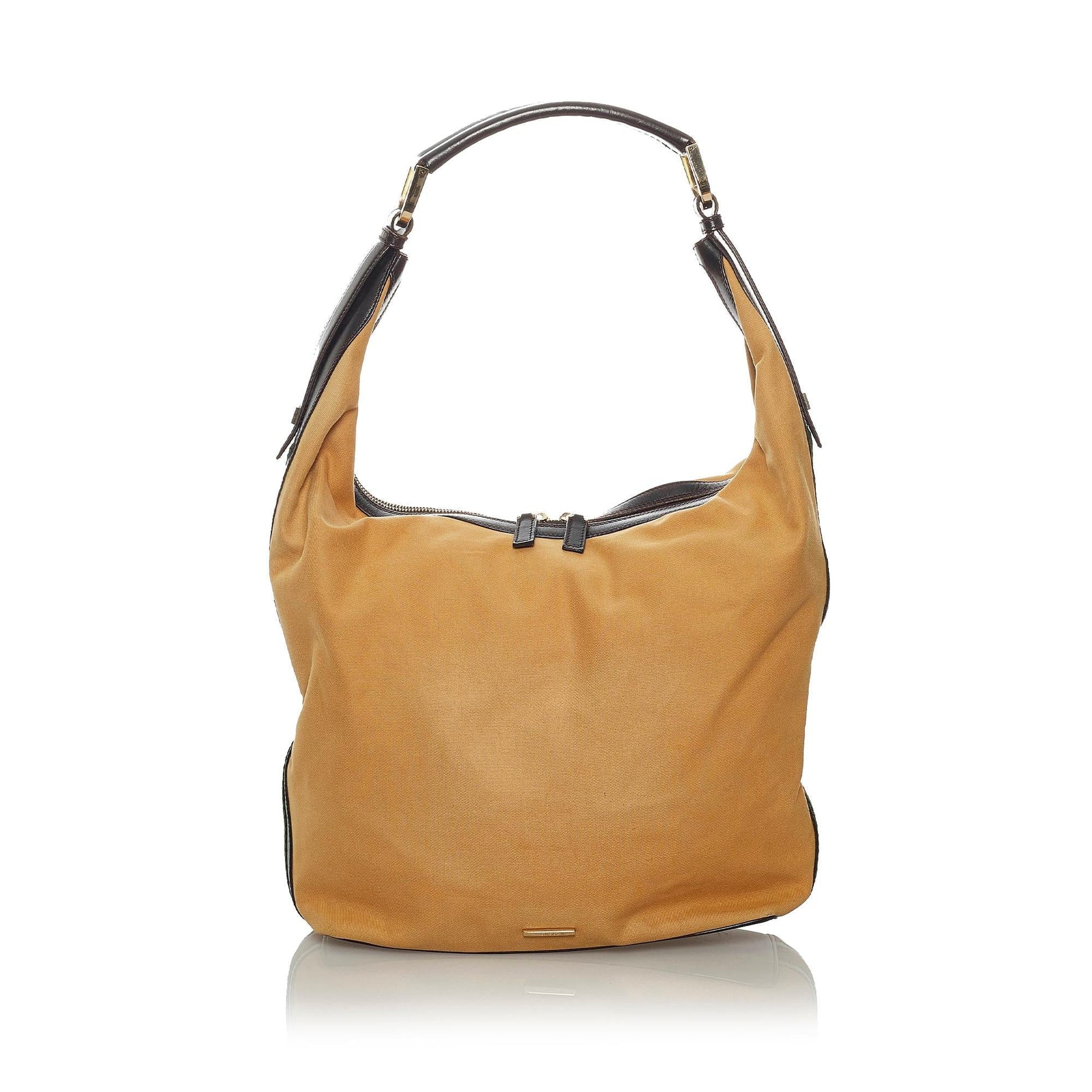 Gucci Web SHG Canvas Calf Brown Shoulder Bag Bag Shg