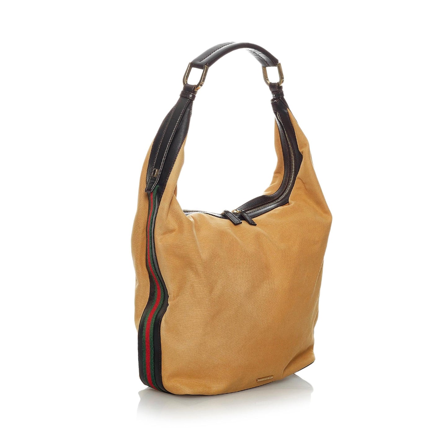 Gucci Web SHG Canvas Calf Brown Shoulder Bag Bag Shg