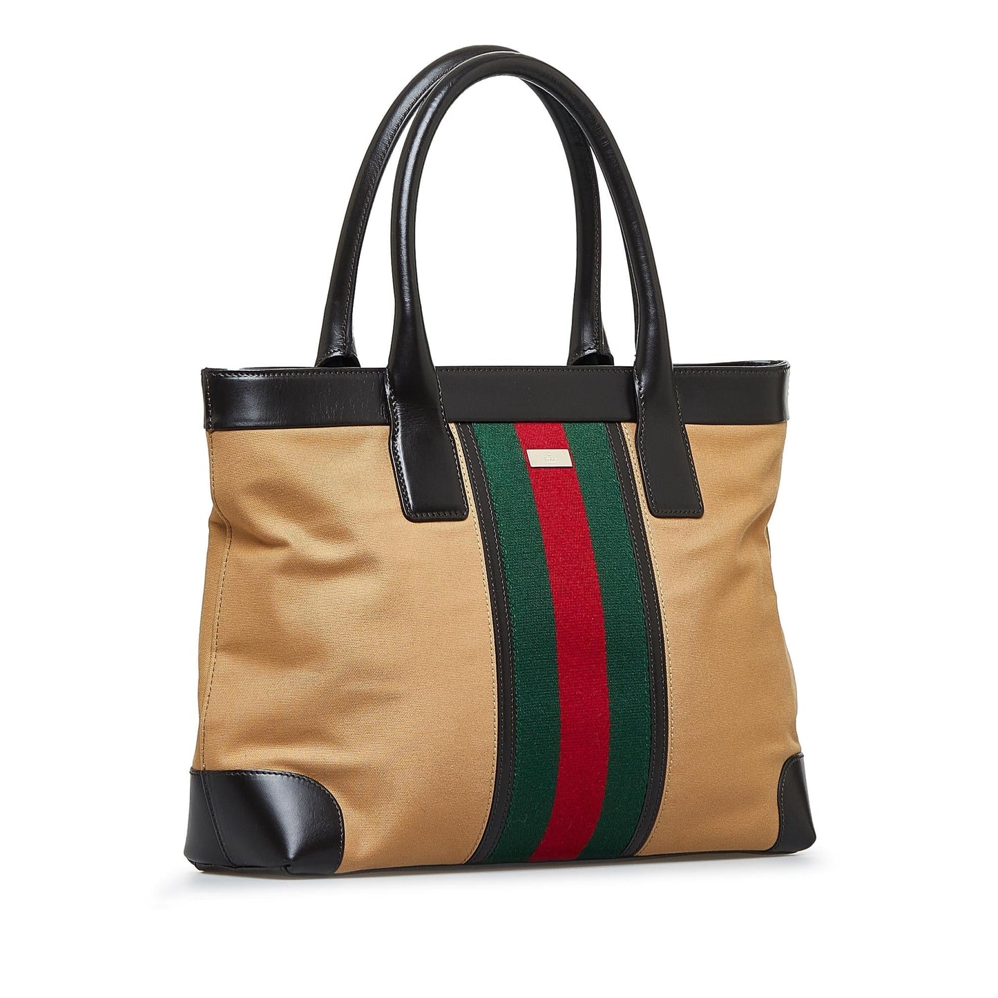 Gucci Web SHG-3FEW2l Canvas Brown Tote Bag