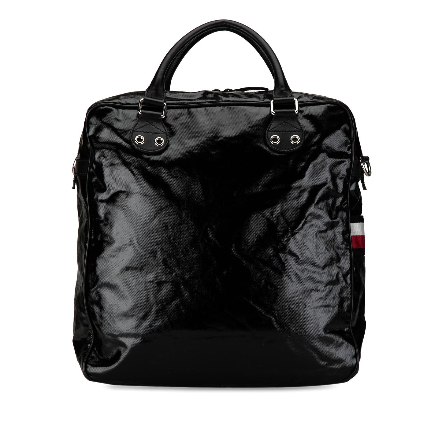 Gucci Web Coated SHG-rARBOf Canvas Calf Black Satchel Bag