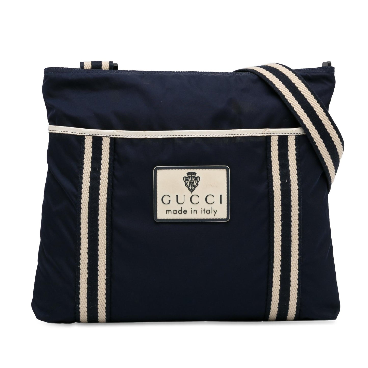 Gucci Web Crest SHG-RAJYVJ Nylon Blue Crossbody Bag