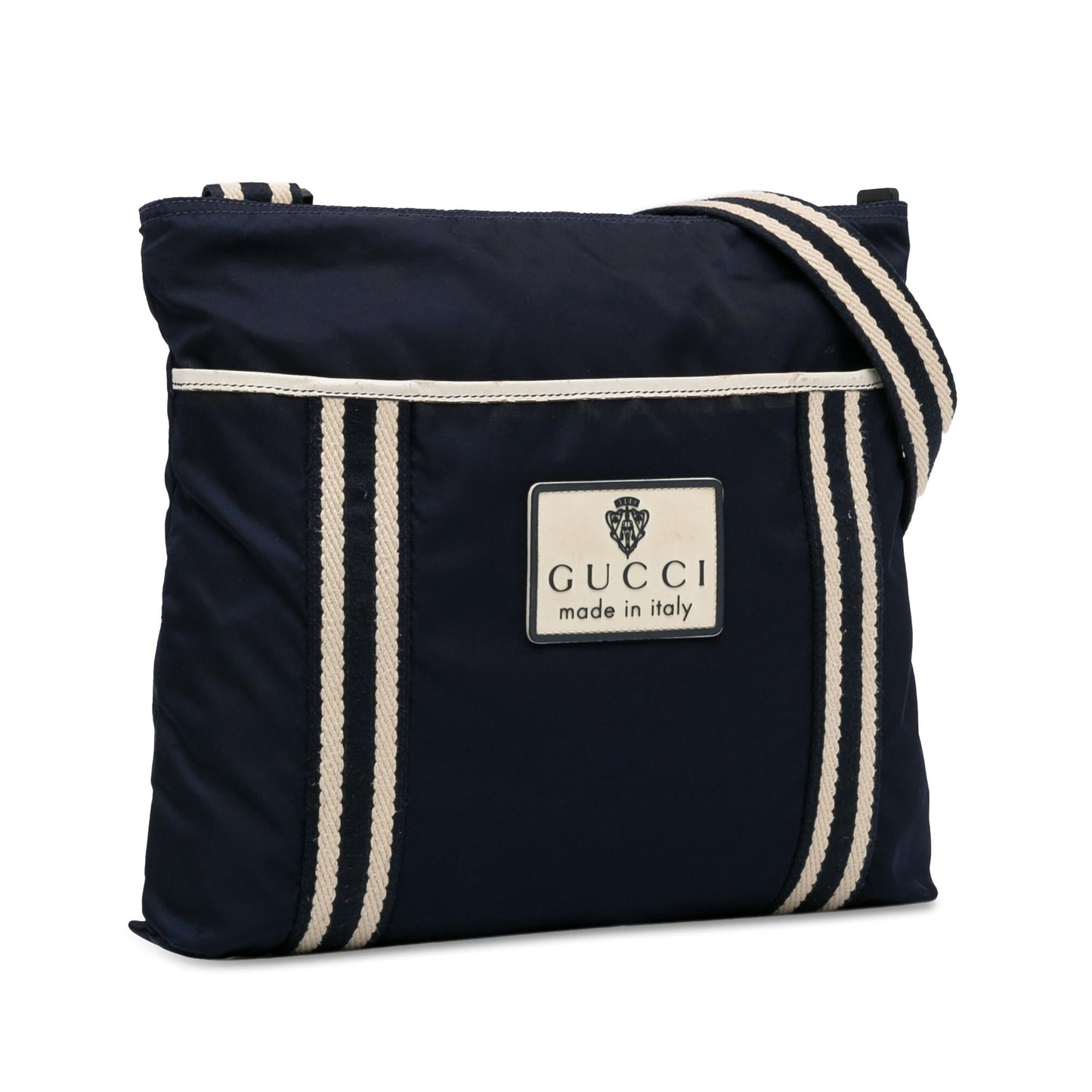 Gucci Web Crest SHG-RAJYVJ Nylon Blue Crossbody Bag