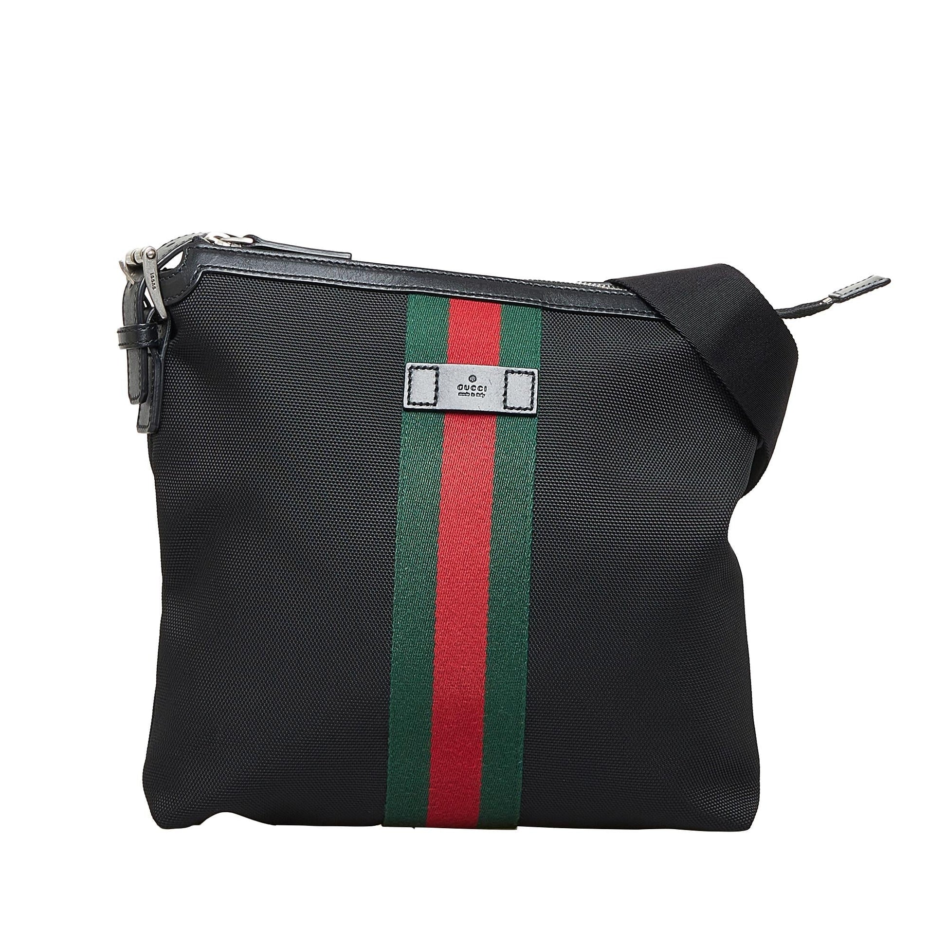 Gucci Web SHG-KnXXwu Canvas Black Crossbody Bag