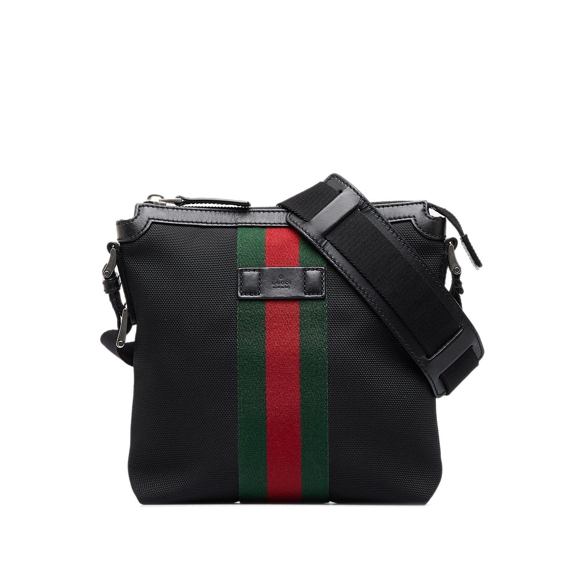 Gucci Web SHG-D3ssEr Canvas Black Crossbody Bag