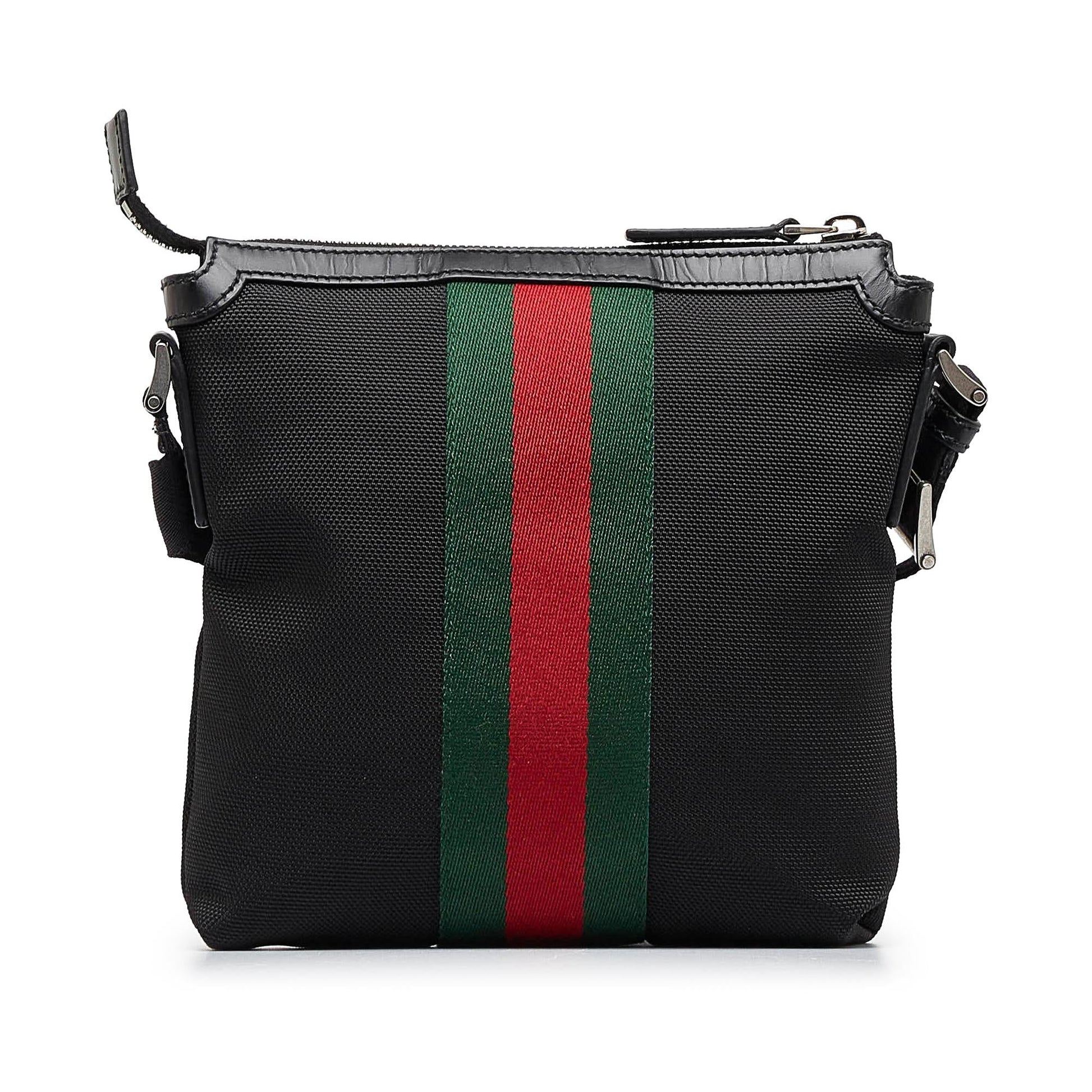 Gucci Web SHG-ifmM35 Canvas Black Crossbody Bag