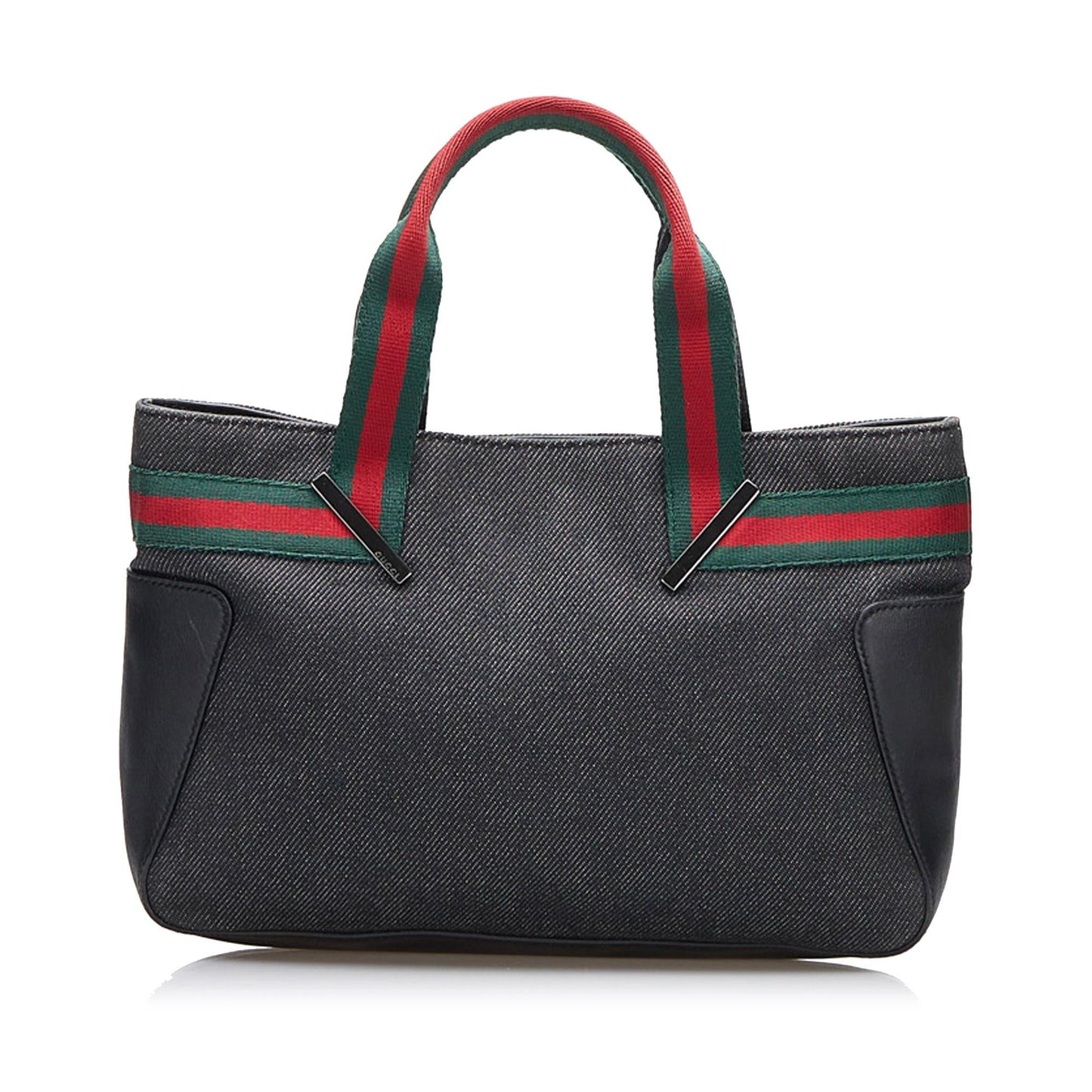 Gucci Web SHG-mvpGGk Denim Blue Satchel Bag
