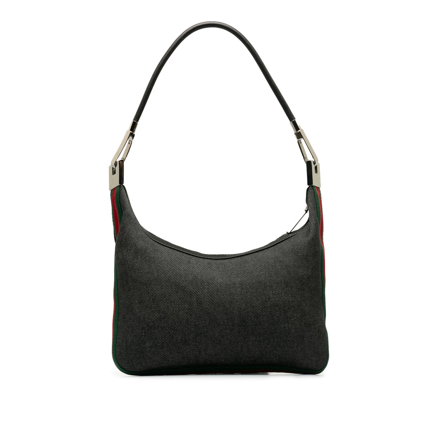 Gucci Web SHG-iAFw89 Denim Black Shoulder Bag