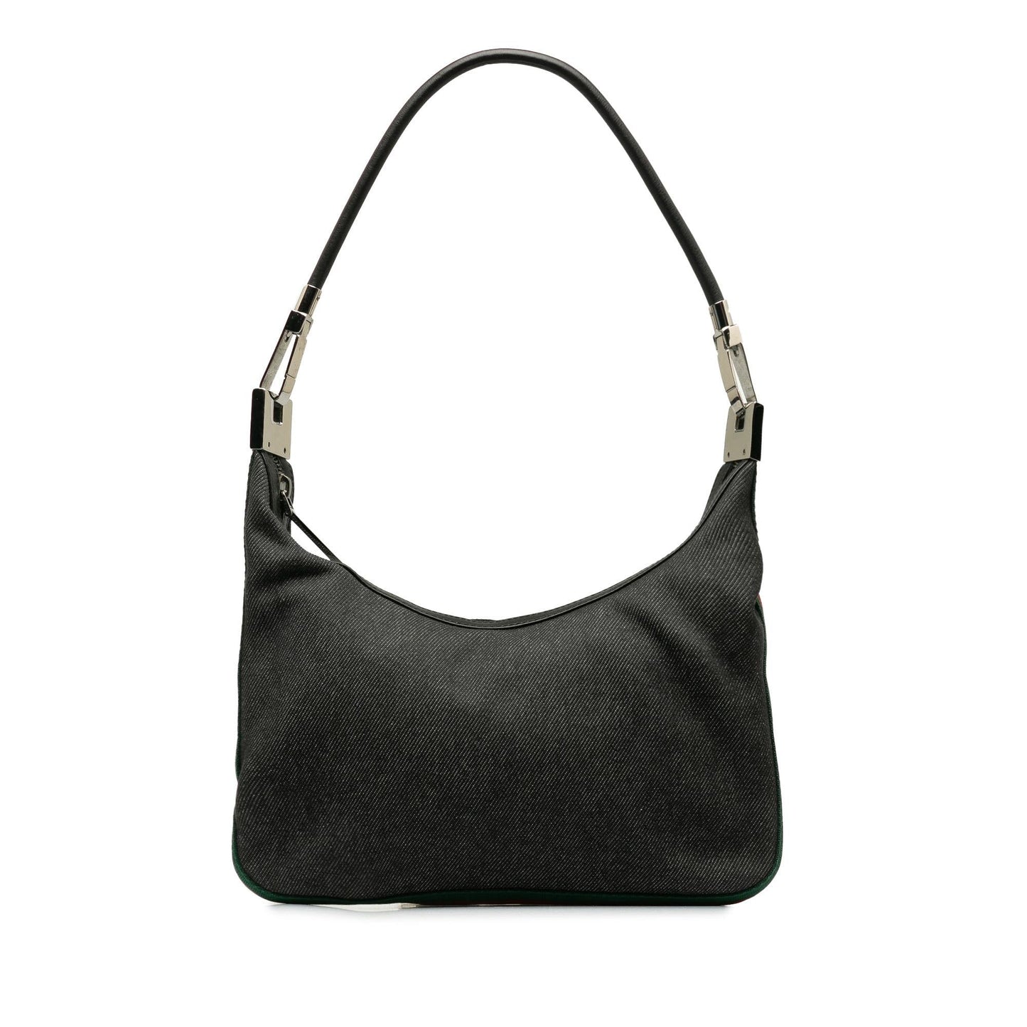 Gucci Web SHG-iAFw89 Denim Black Shoulder Bag