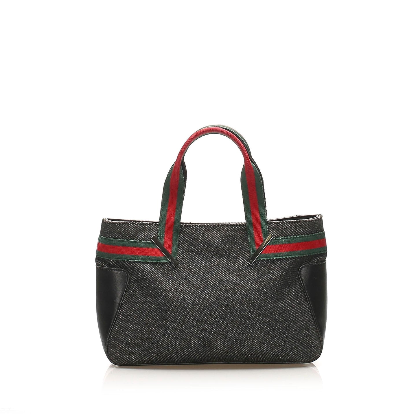Gucci Web SHG Denim Black Tote Bag