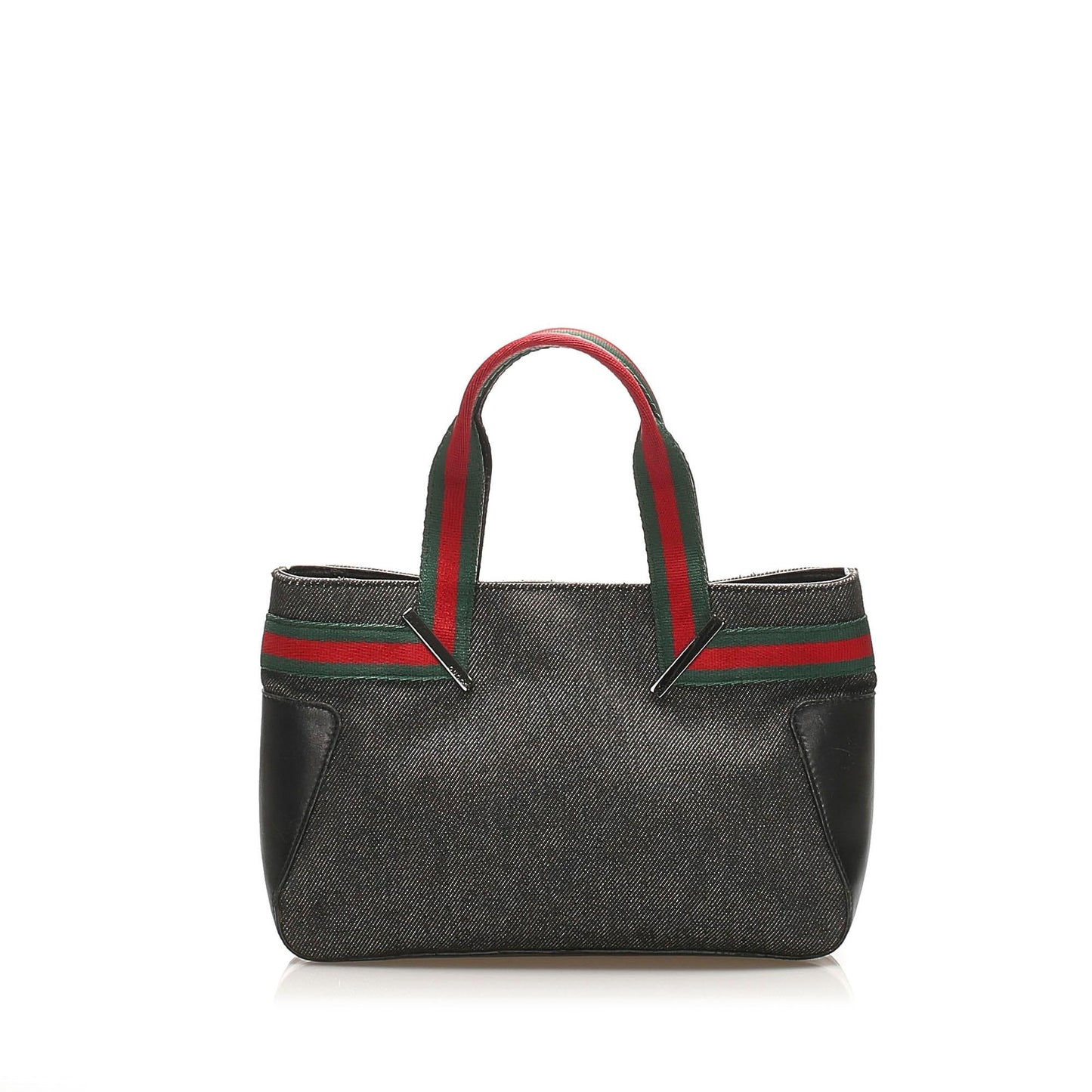 Gucci Web SHG Denim Black Tote Bag