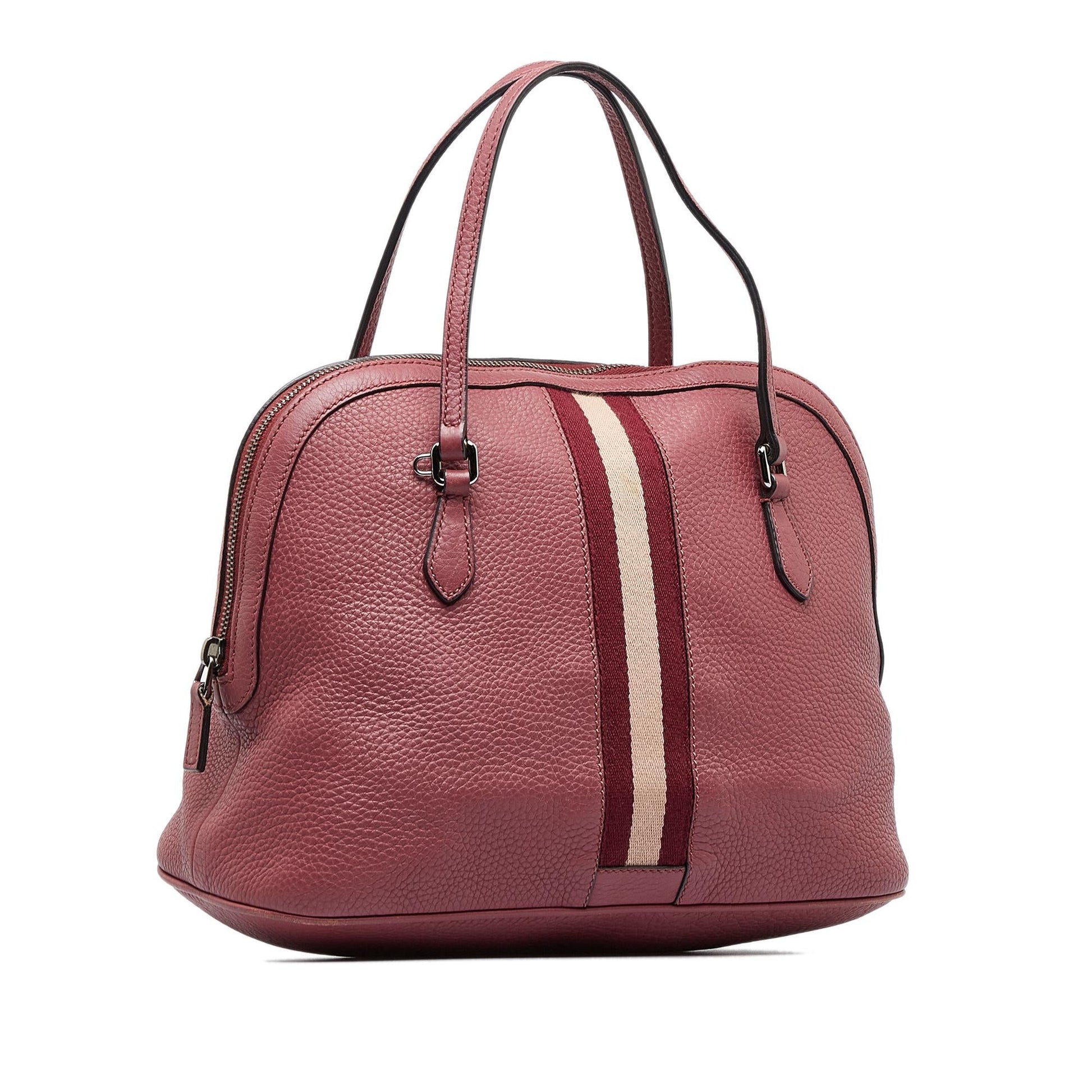 Gucci Web Dome SHG-zDCxuz Calf Red Satchel Bag