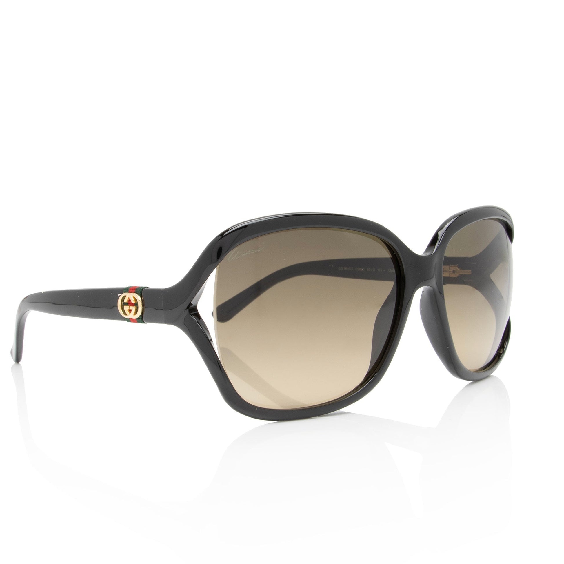 Gucci Oversize Web GG Sunglasses SHF-s2TxN2 Nylon Black Accessory