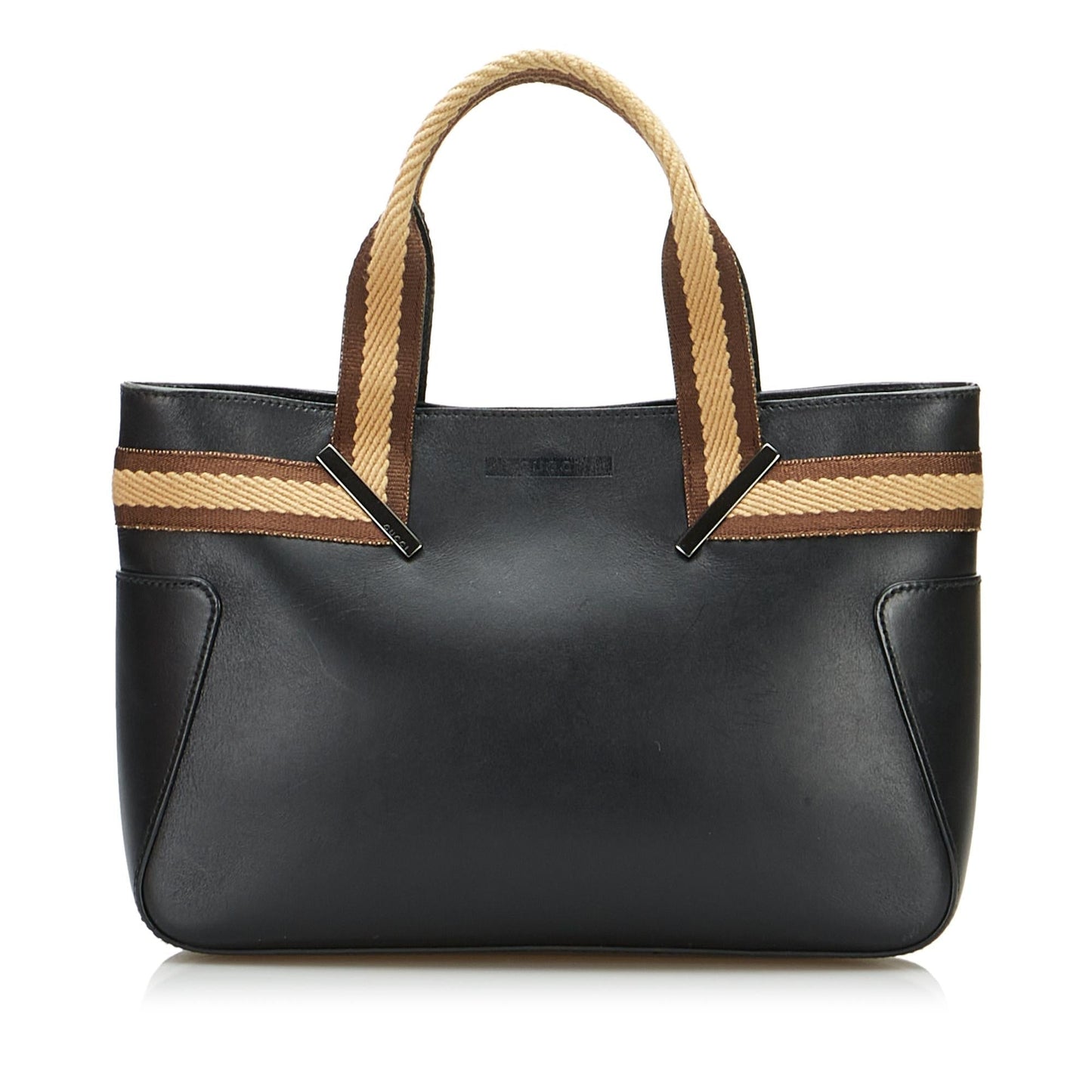 Gucci Web SHG-luwHgk Calf Black Satchel Bag
