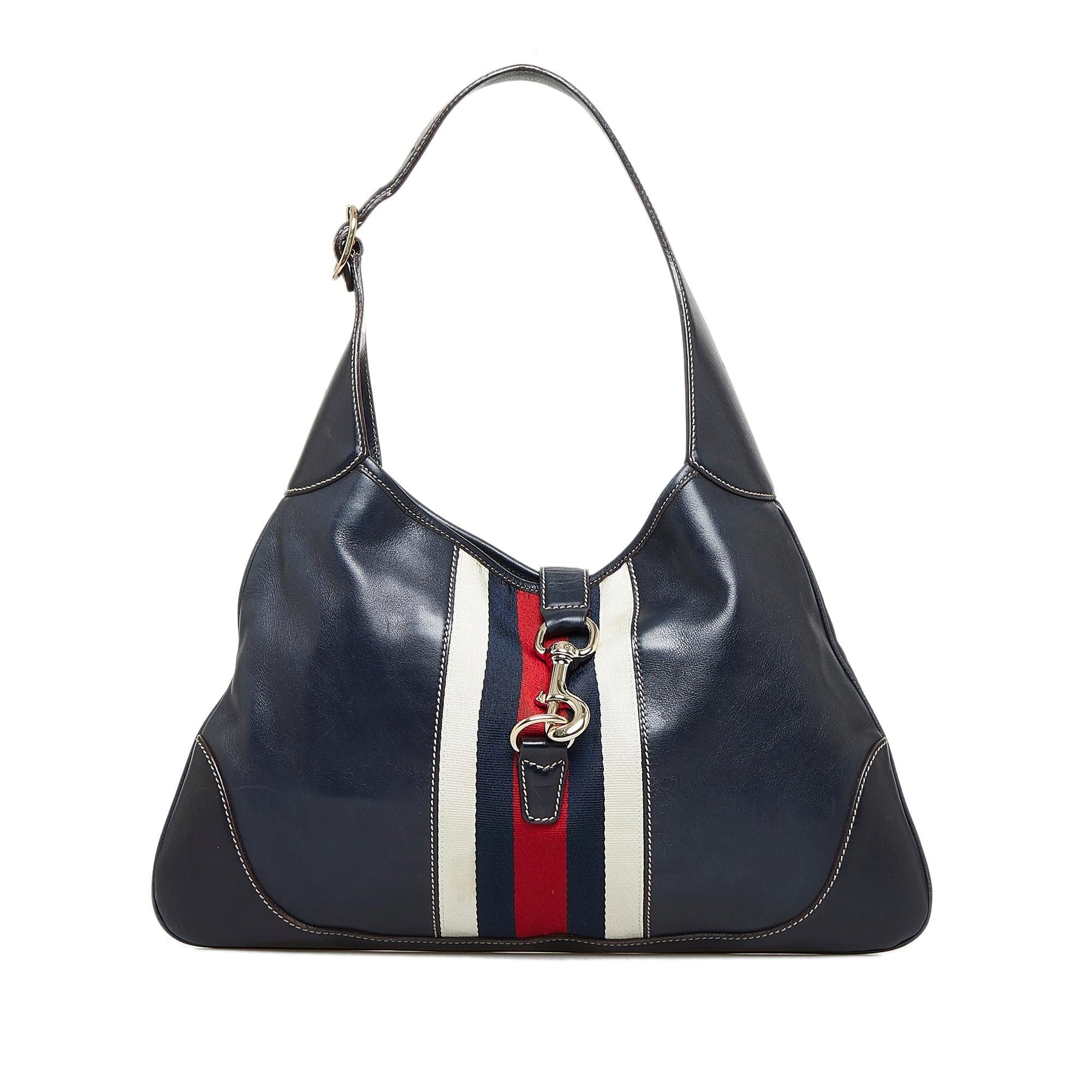 Gucci Web Jackie SHG-RnxhF8 Calf Black Shoulder Bag