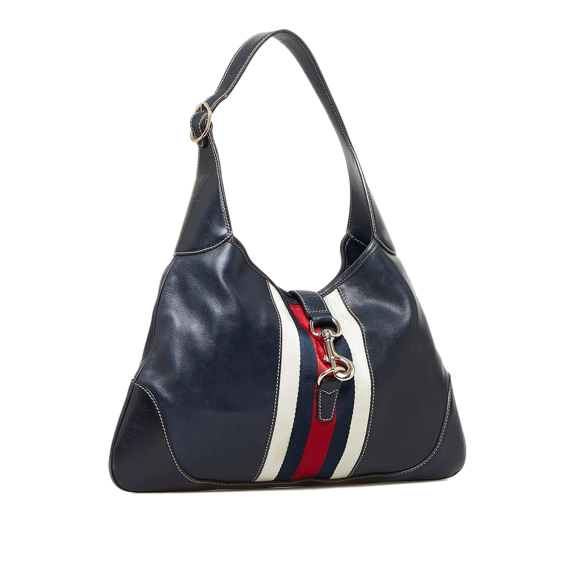 Gucci Web Jackie SHG-RnxhF8 Calf Black Shoulder Bag
