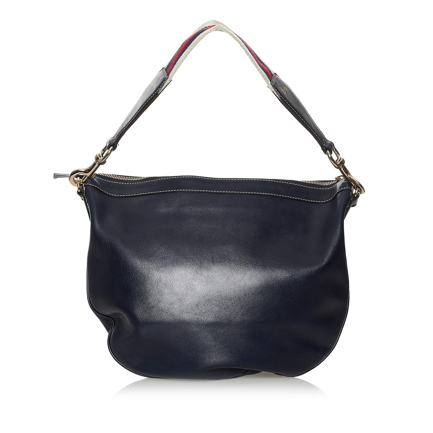 Gucci Web SHG Leather Calf Black Shoulder Bag Bag Shg