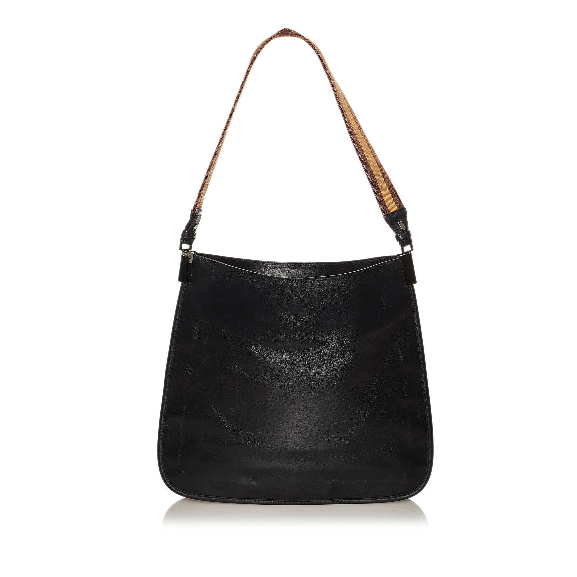 Gucci Web SHG Leather Calf Black Shoulder Bag 3