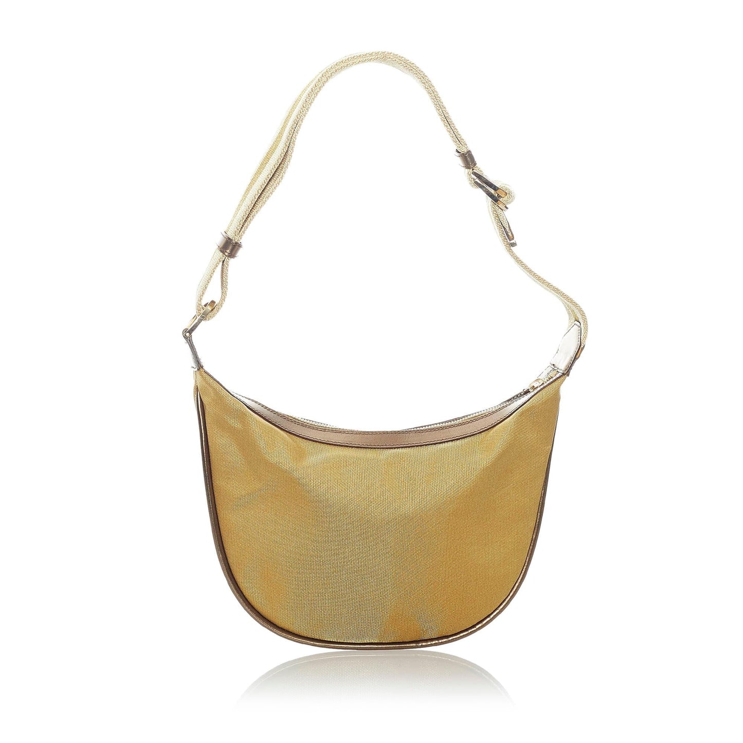 Gucci Web SHG Nylon Calf Brown Shoulder Bag