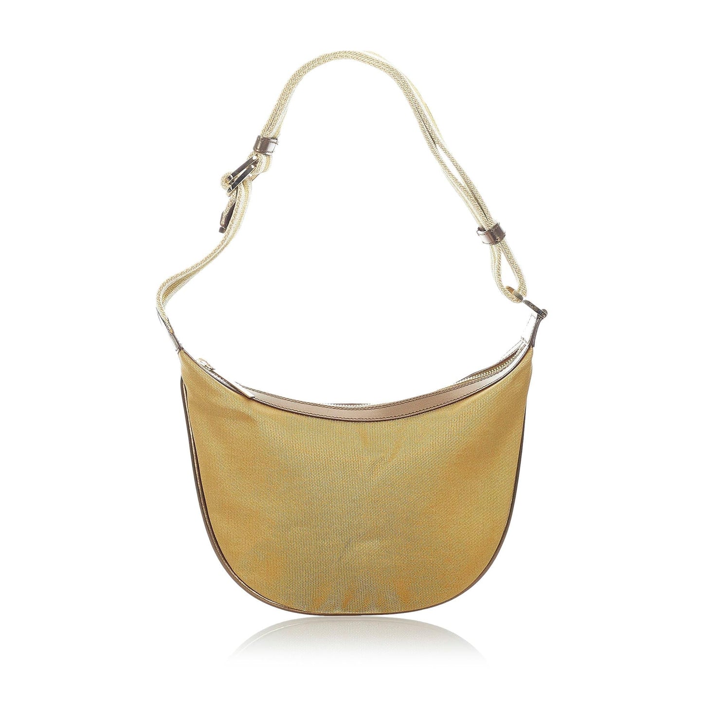 Gucci Web SHG Nylon Calf Brown Shoulder Bag