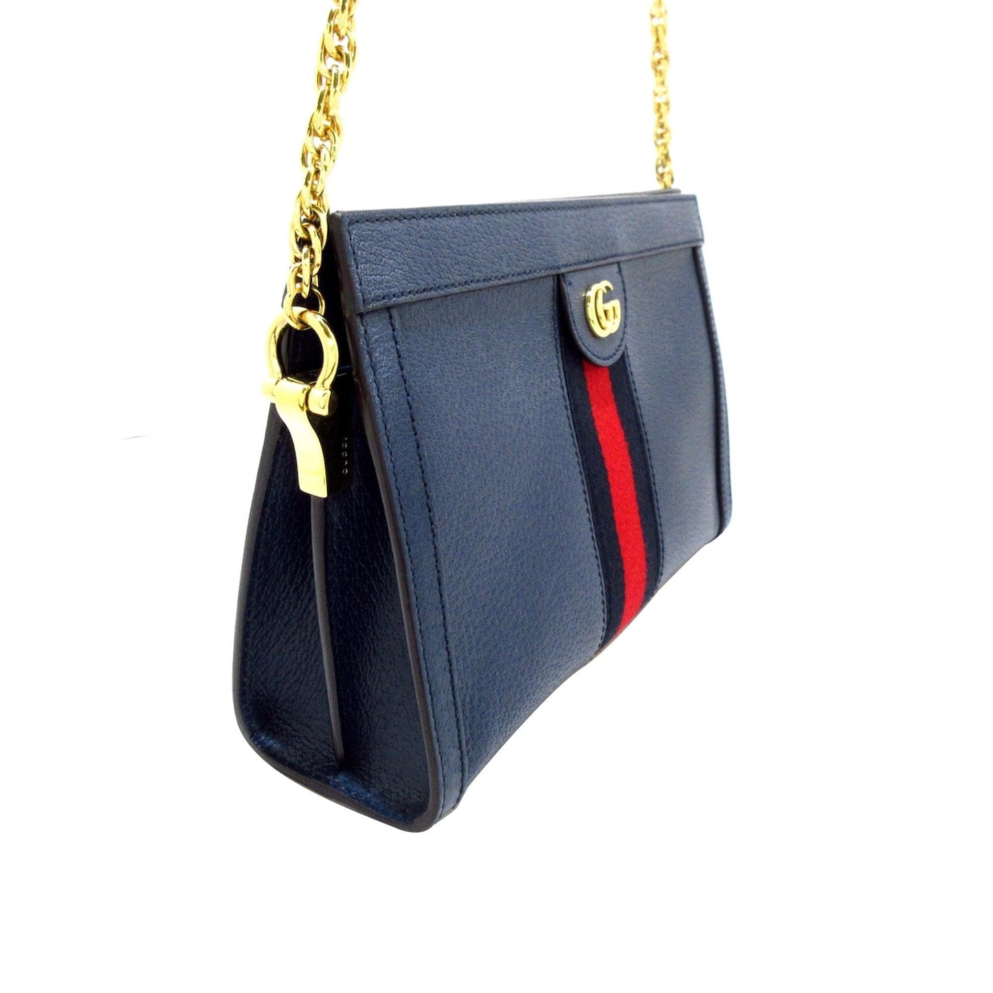 Gucci Web Ophidia SHG-TO0Wgu Calf Blue Crossbody Bag