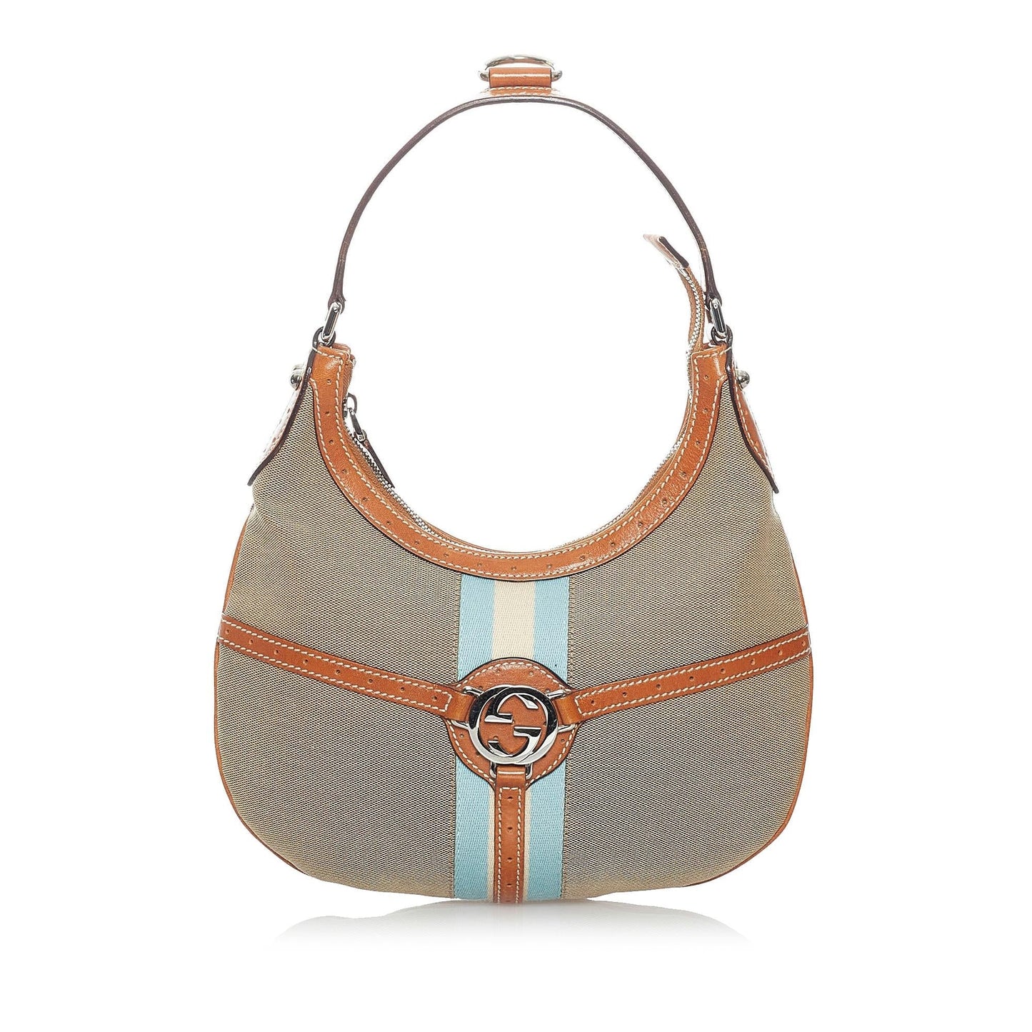 Gucci Web Reins SHG Canvas Brown Shoulder Bag Bag Shg