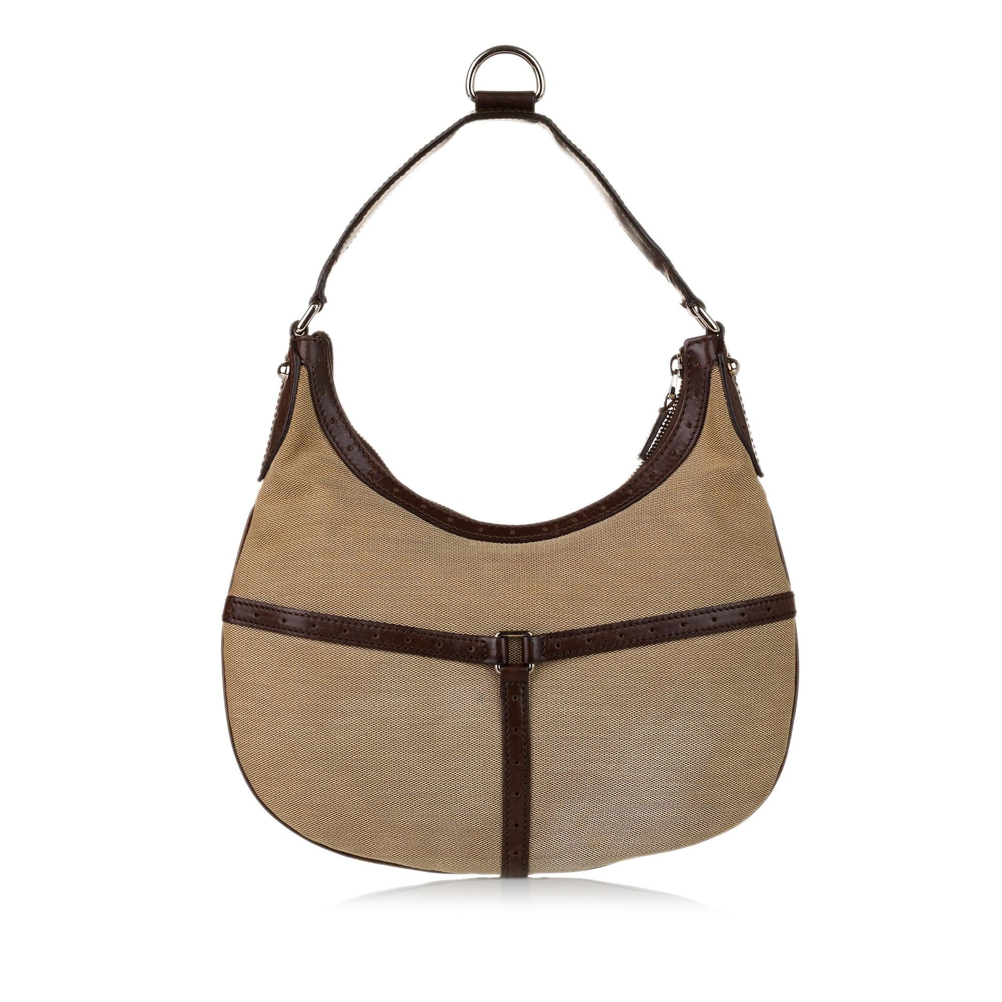 Gucci Web Reins SHG Canvas Calf Brown Shoulder Bag 3