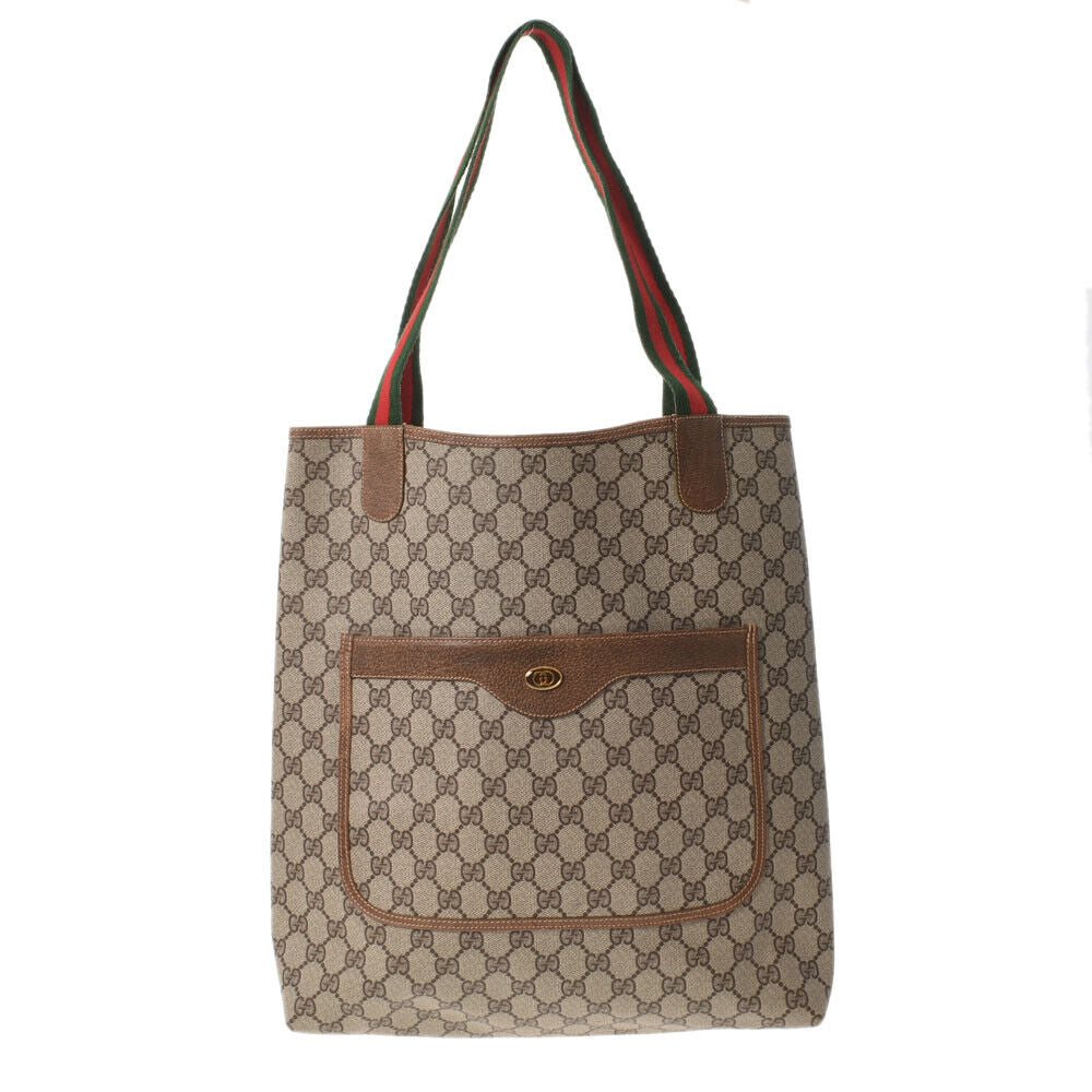 Gucci WEB SHERRY LINE GG Canvas Tote Bag
