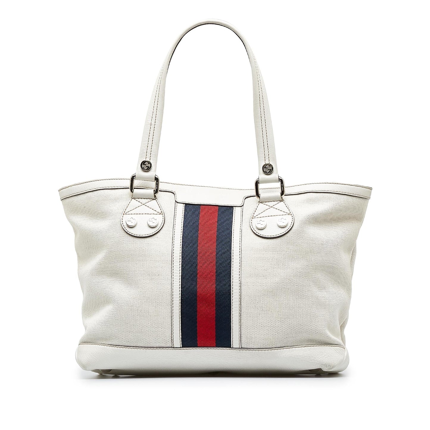 Gucci Web Sunset SHG-Phveam Canvas White Tote Bag
