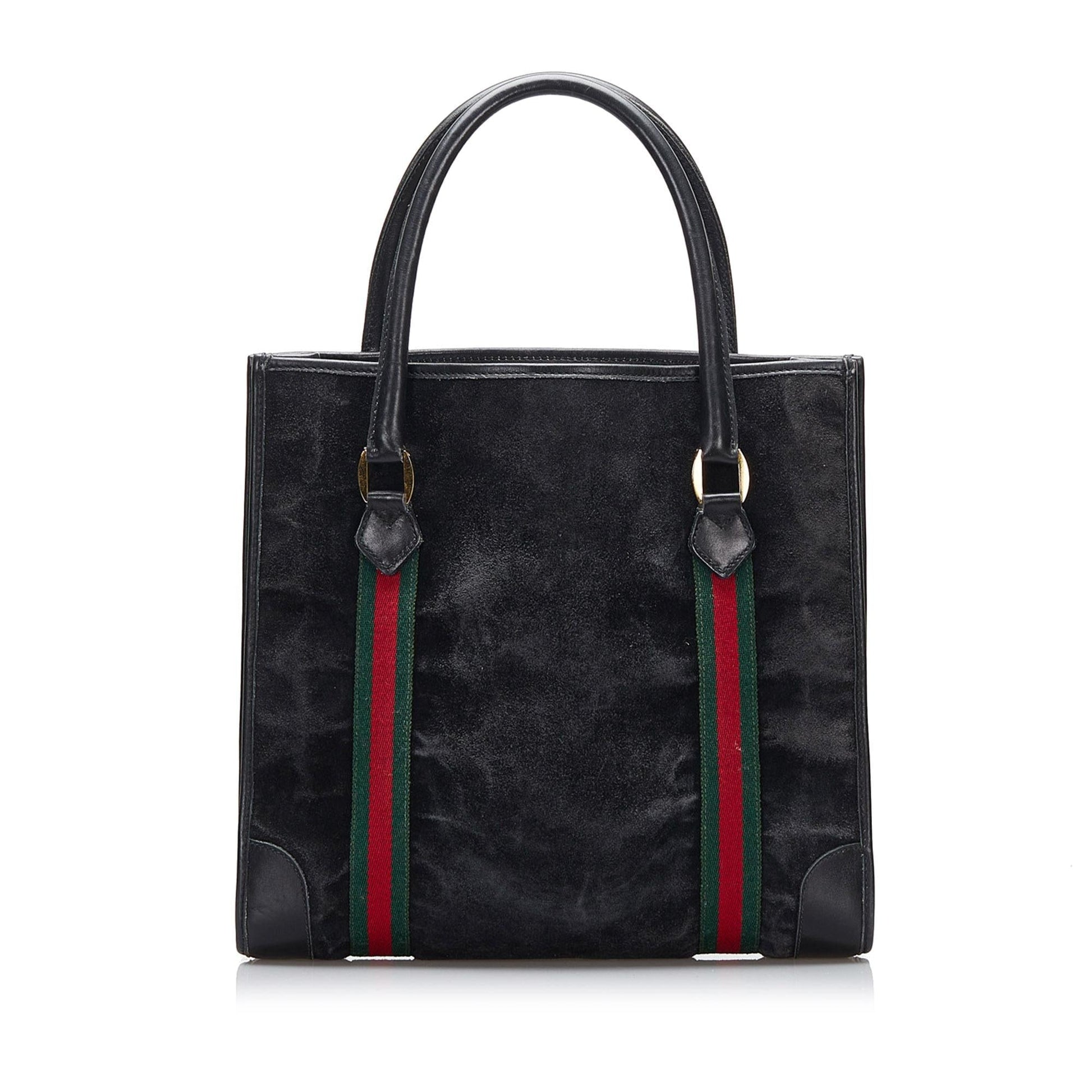 Gucci Web SHG-d8wOIS Calf Black Tote Bag