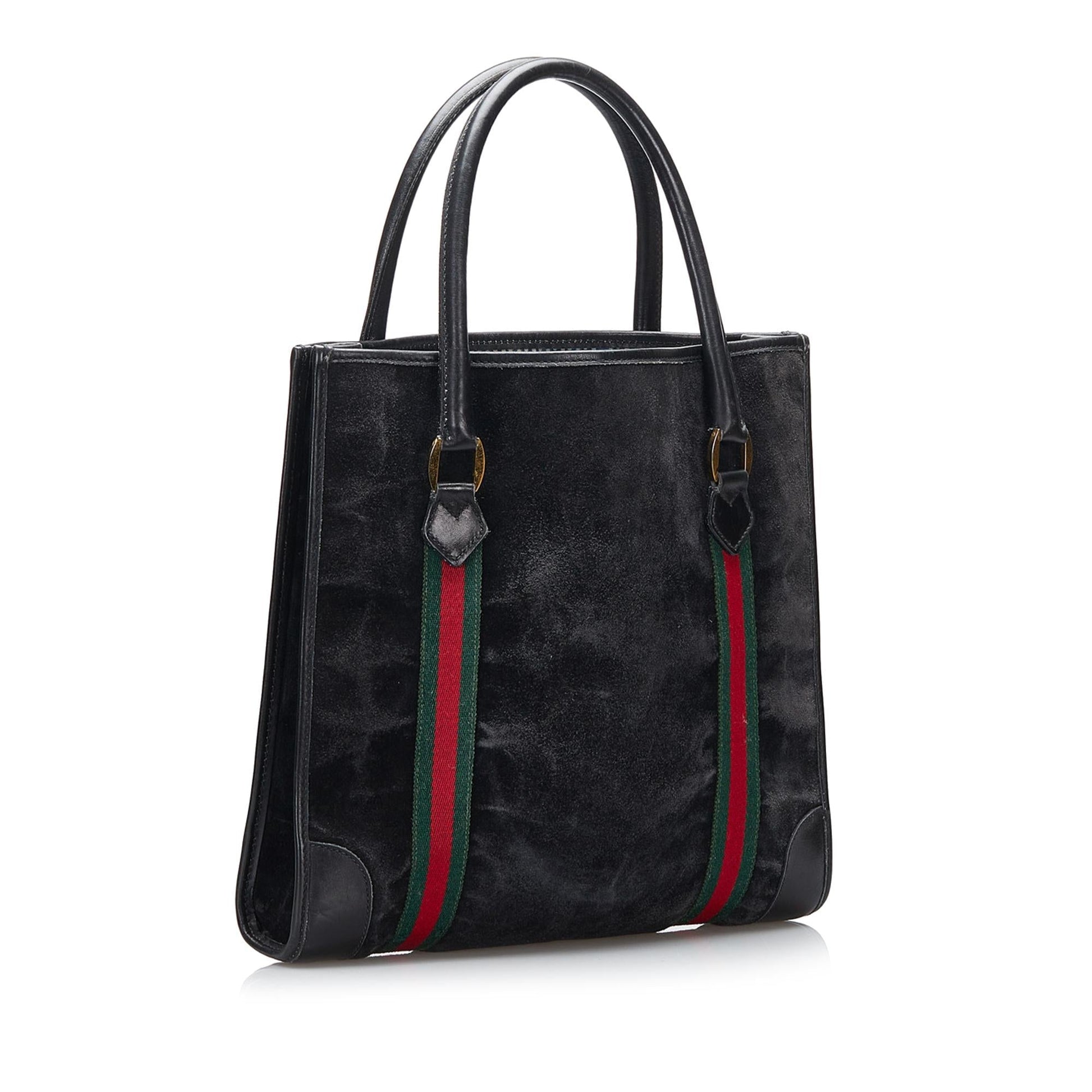 Gucci Web SHG-d8wOIS Calf Black Tote Bag