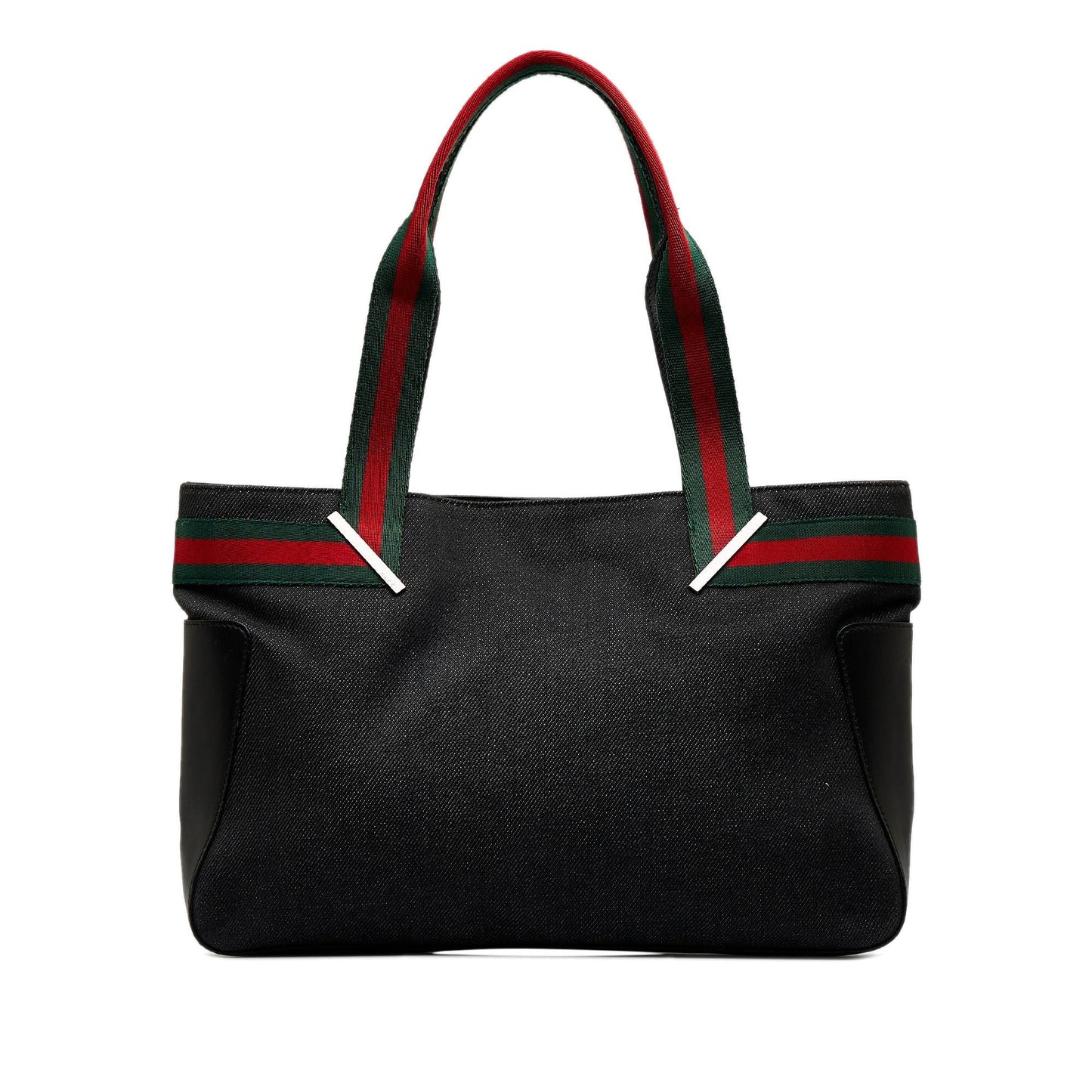 Gucci Web SHG-dKZexe Denim Black Tote Bag