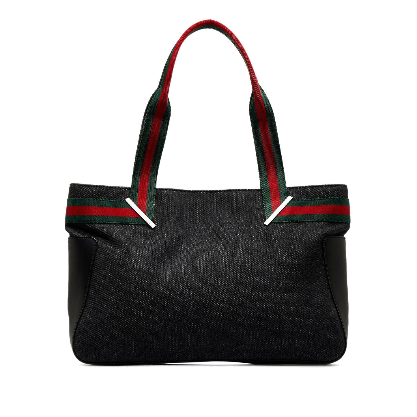 Gucci Web SHG-dKZexe Denim Black Tote Bag