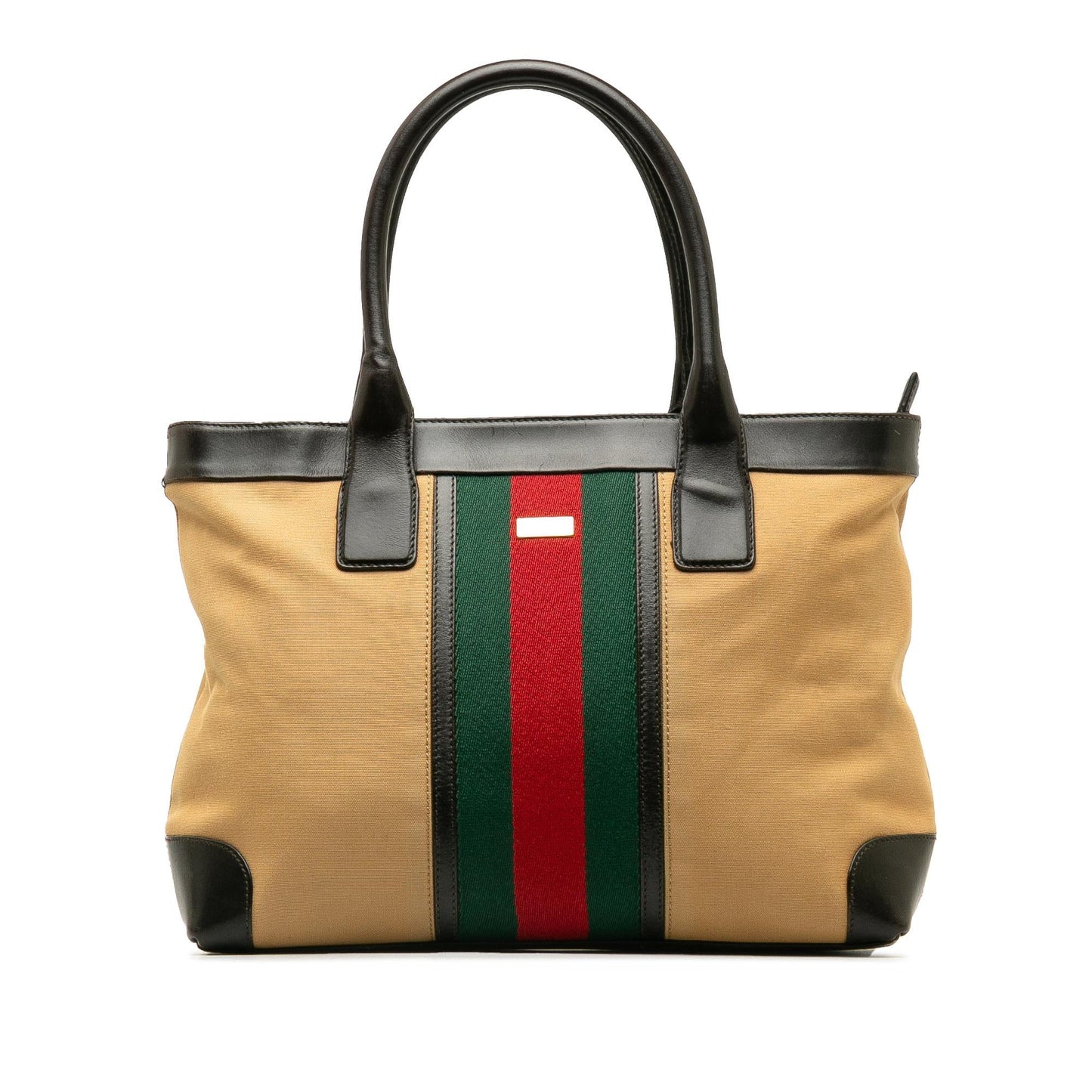 Gucci Web SHG-AmedVv Canvas Brown Tote Bag