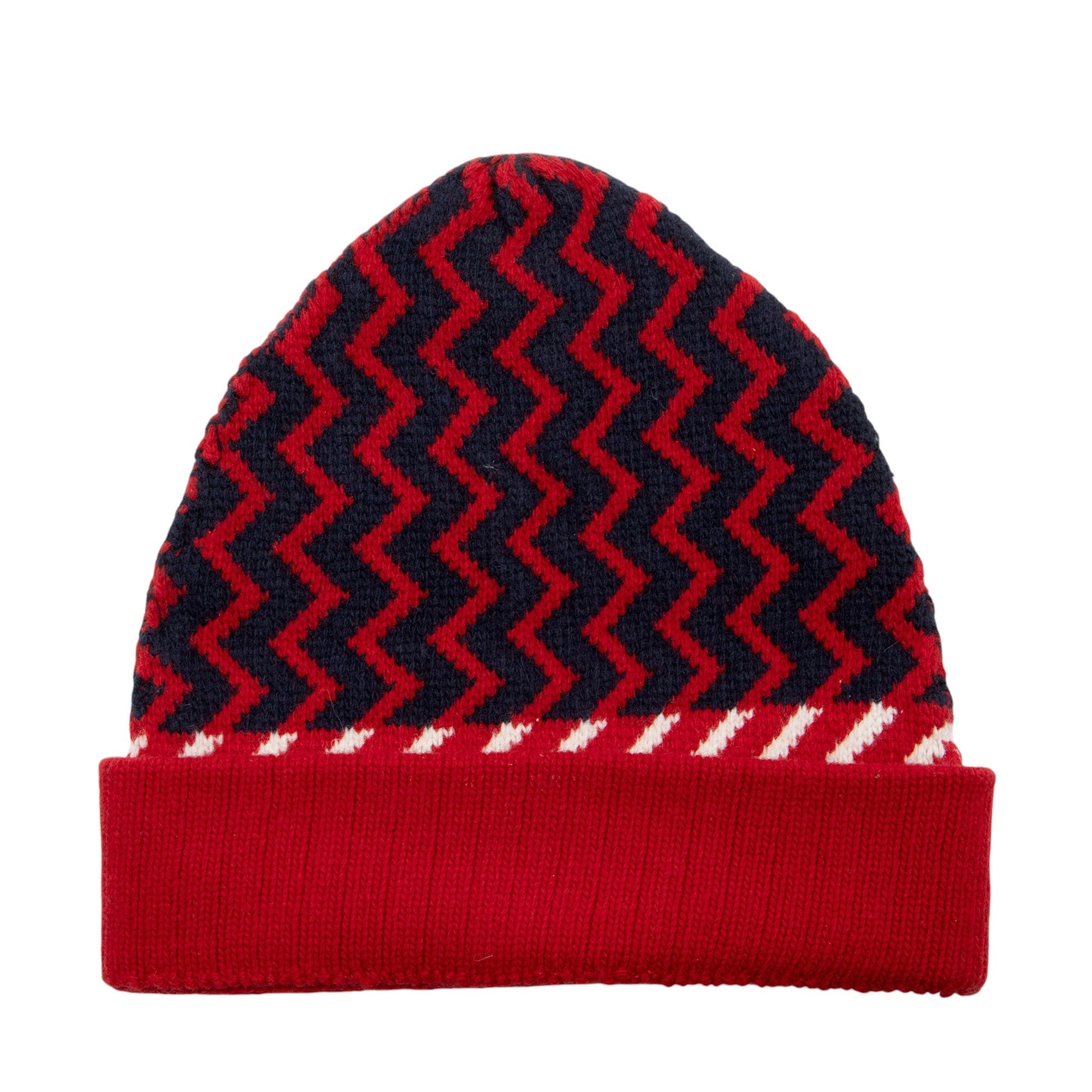 Gucci Wool Zaggede Beanie - Size Blue Red Handbag