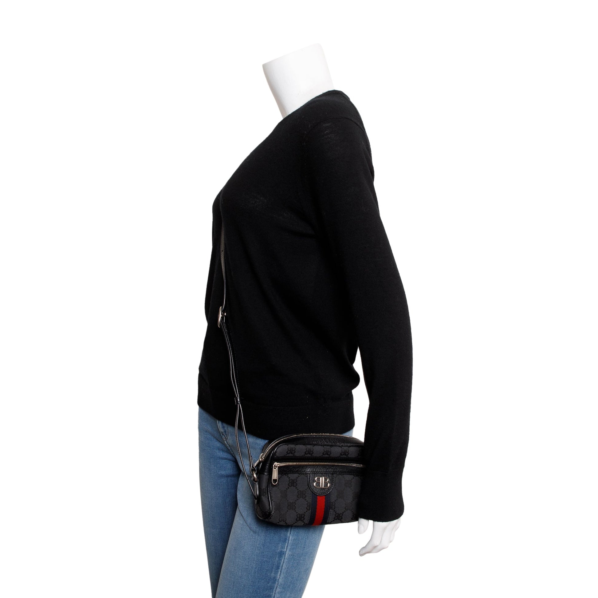 Gucci Balenciaga The Hacker Project Bb Web Camera Canvas Black Travel Bag