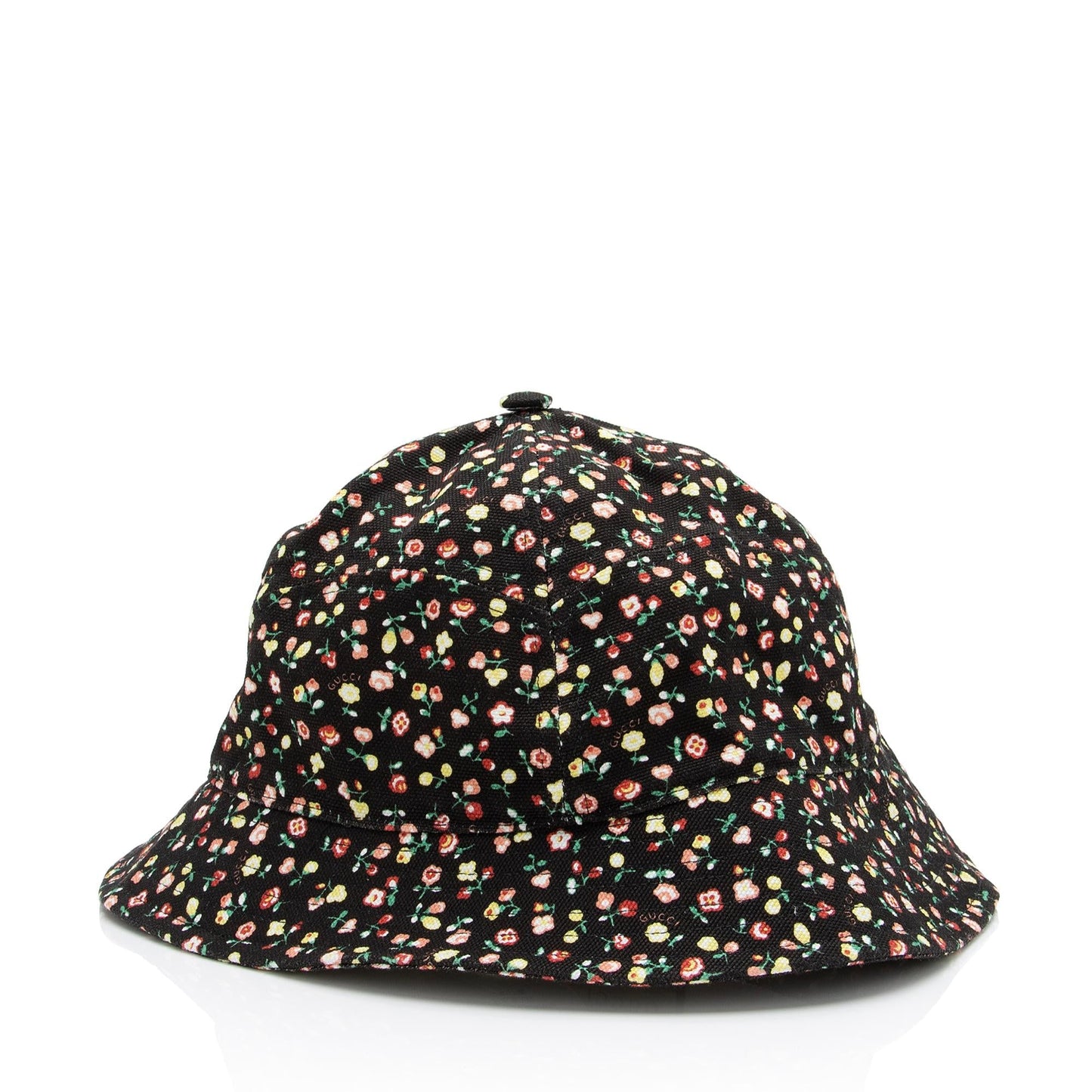 Gucci X Liberty London Cotton Floral Black Bucket Bag