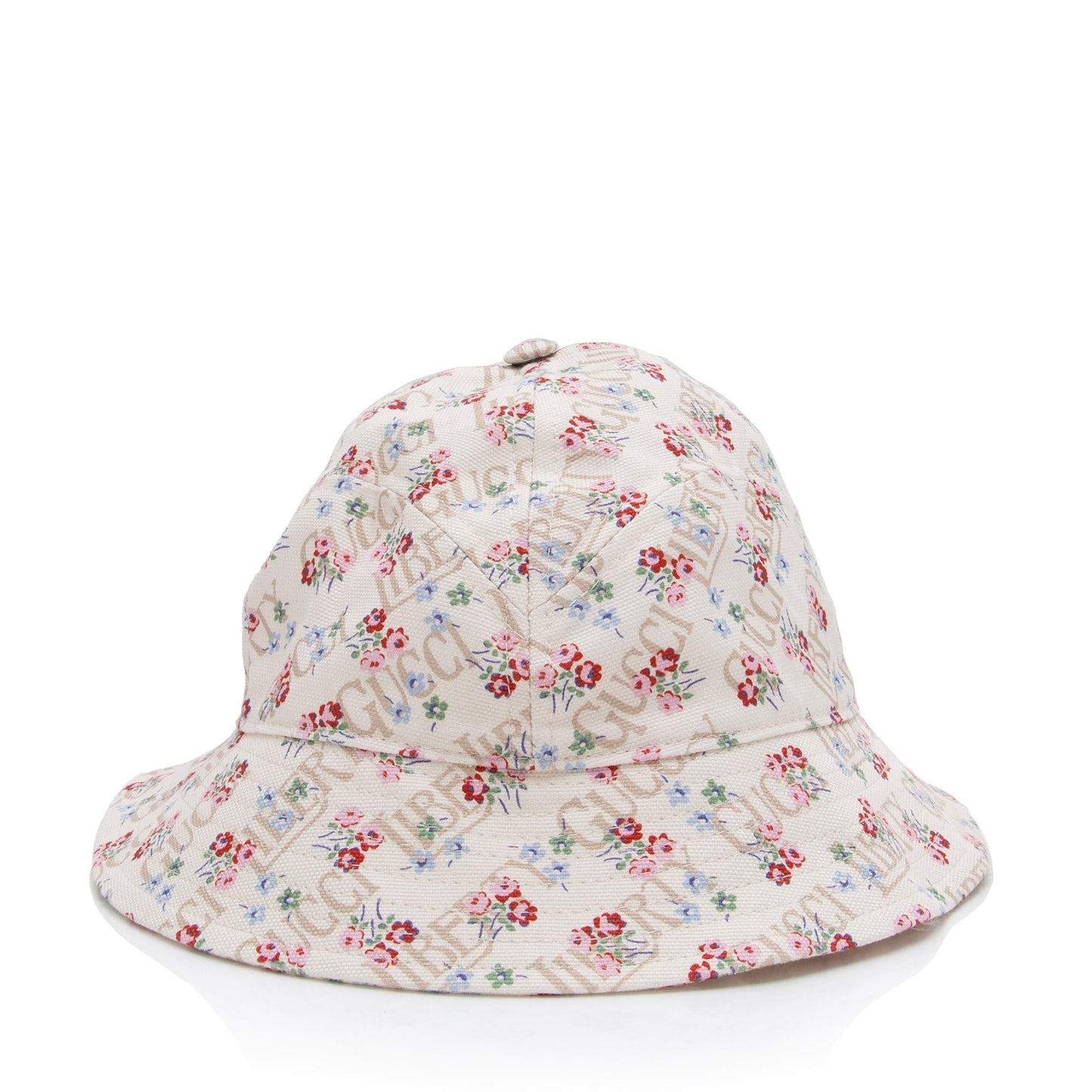 Gucci X Liberty London Cotton Floral White Pink Bucket Bag