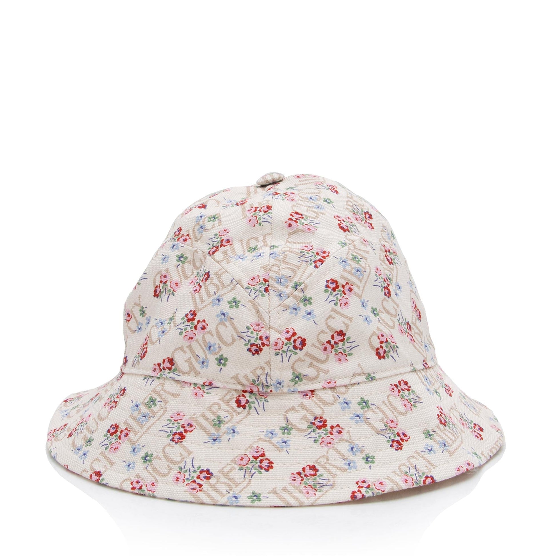 Gucci X Liberty London Cotton Floral White Pink Bucket Bag
