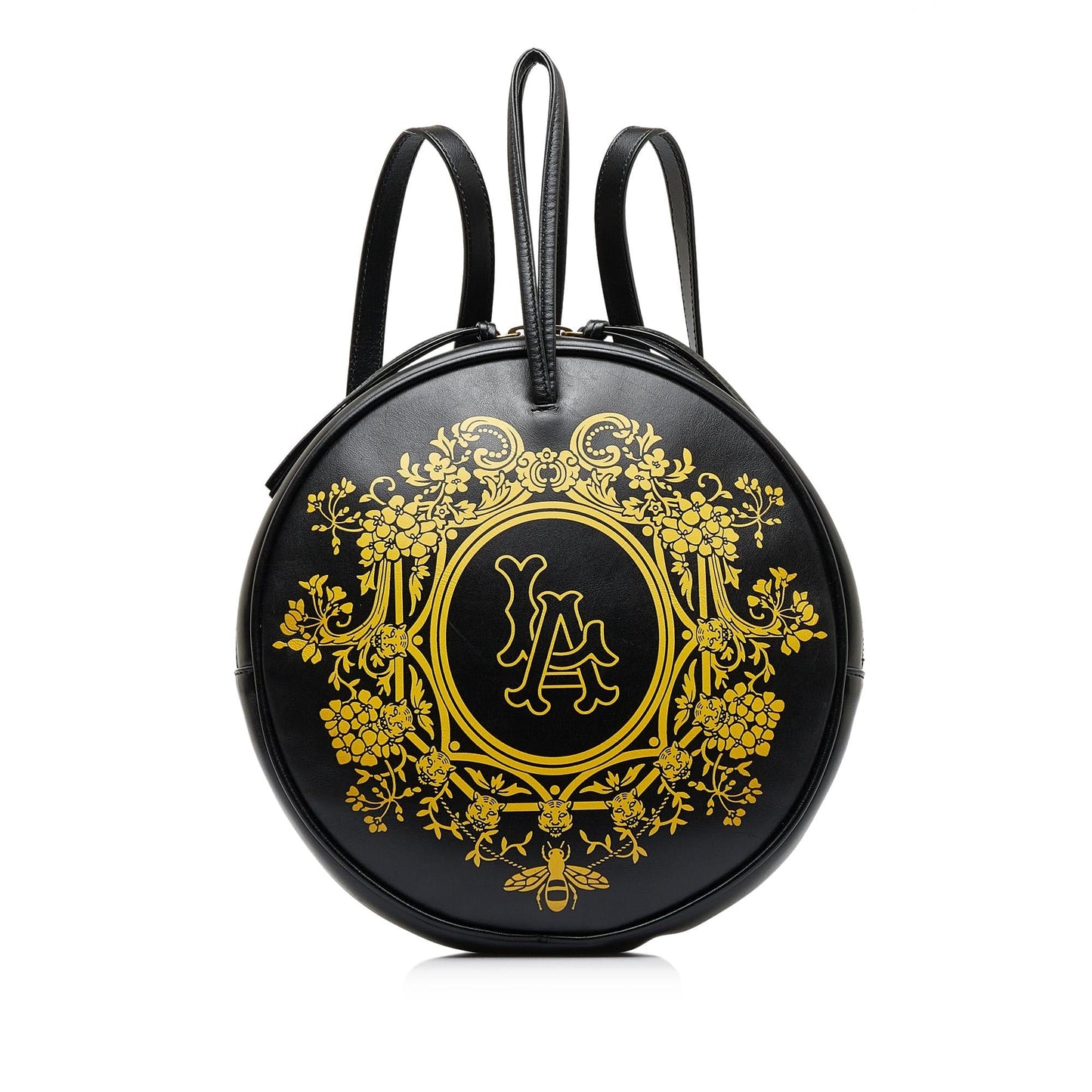 Gucci X MLB LA Angels Round Calf Black Backpack
